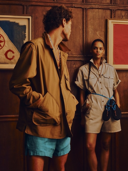 Archive Reissue Walking Jacket with Suede Collar | Banana Republic