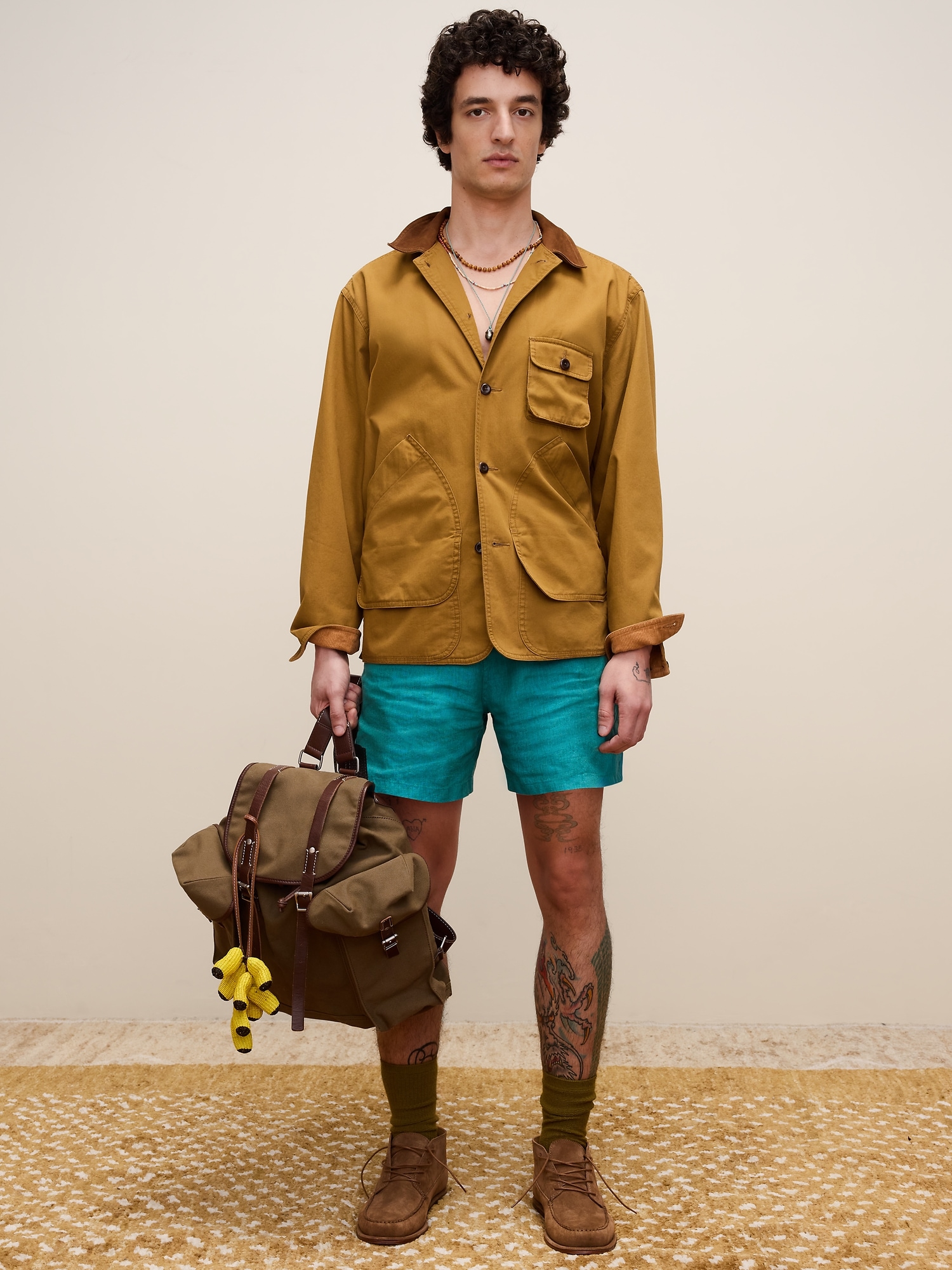 Image number 2 showing, Archive Reissue Walking Jacket with Suede Collar