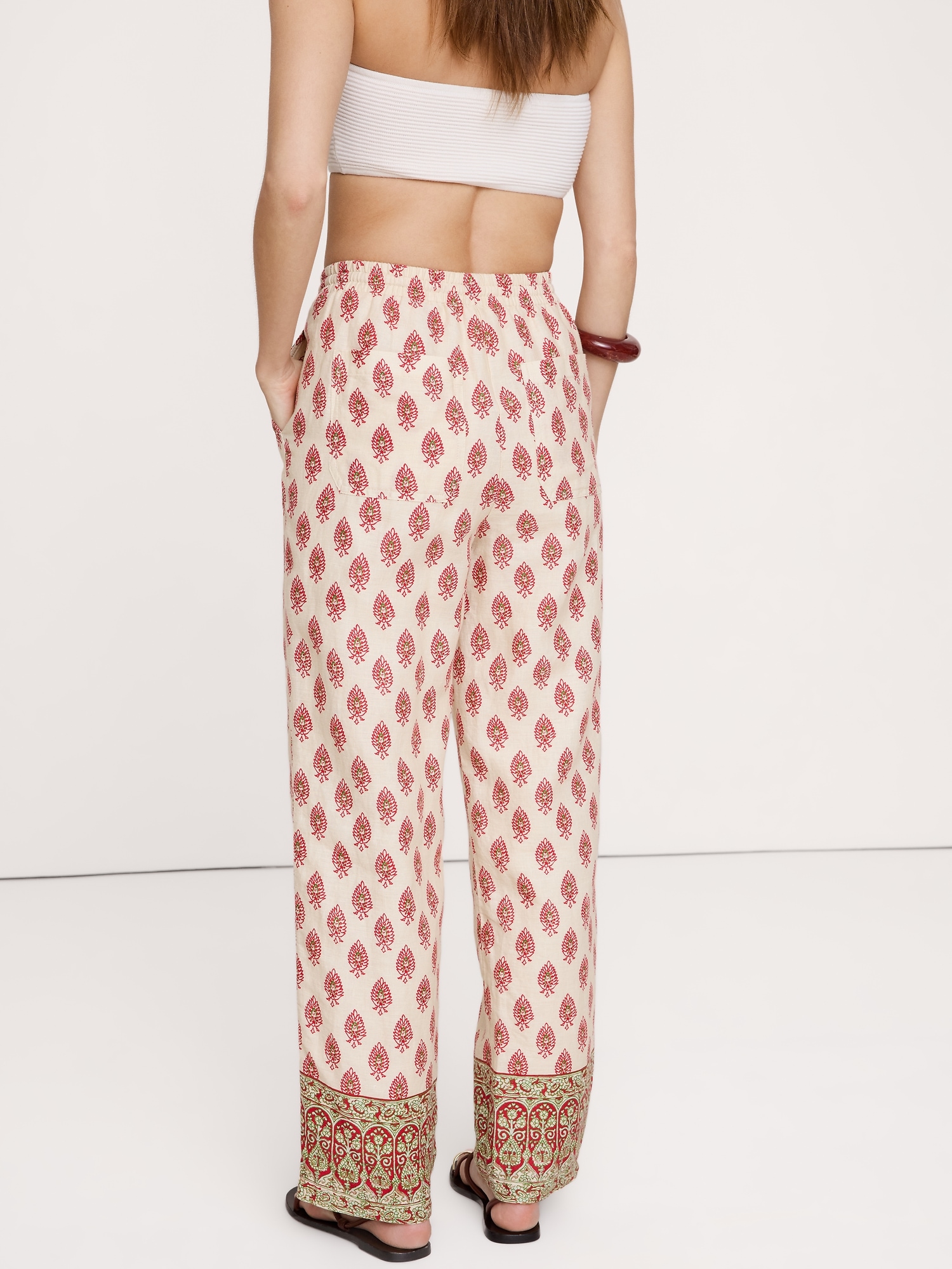 Image number 2 showing, The Getaway Straight-Leg Pull-On Pant in Linen