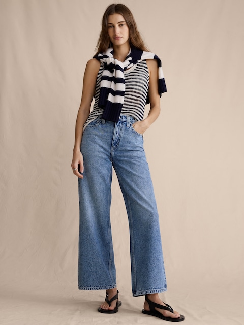 The Icon Classic Wide-Leg Crop Jean