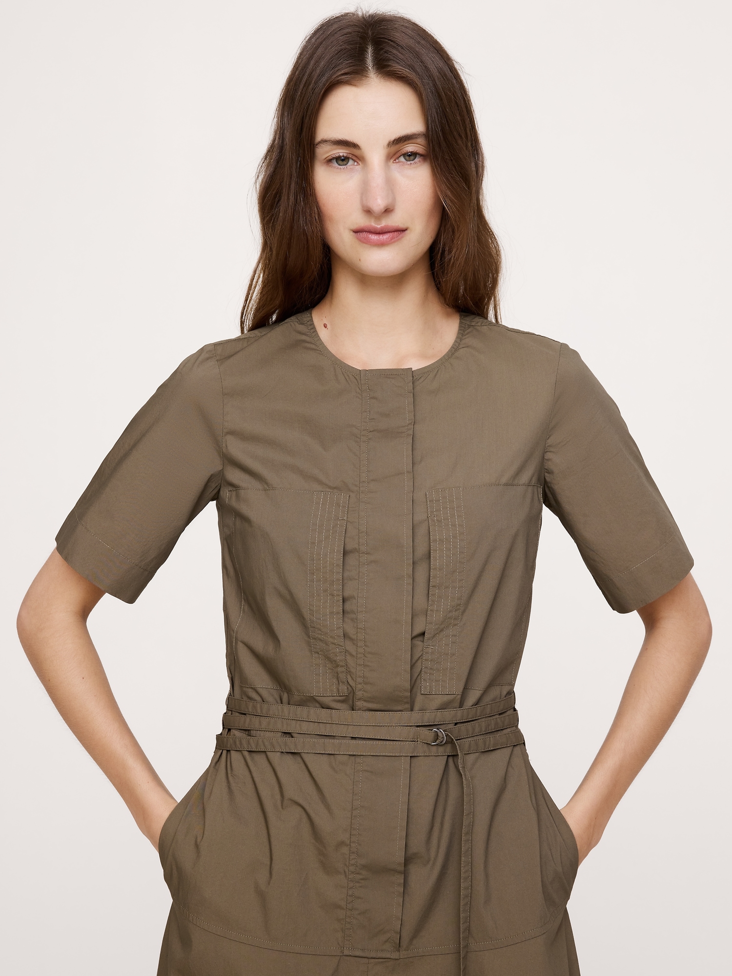 Image number 4 showing, Cotton Poplin Shirt Dress