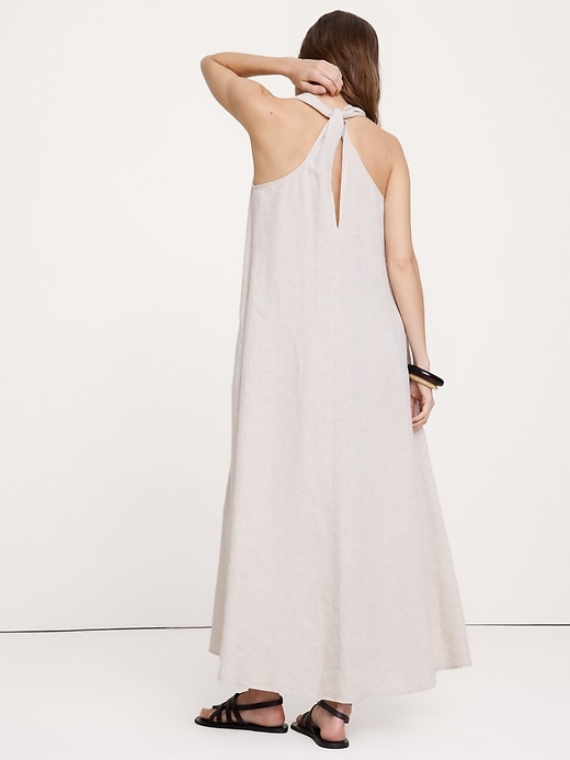 backless bra for halter dress Rent The Selia Green Linen Dress By Reformation main image 0