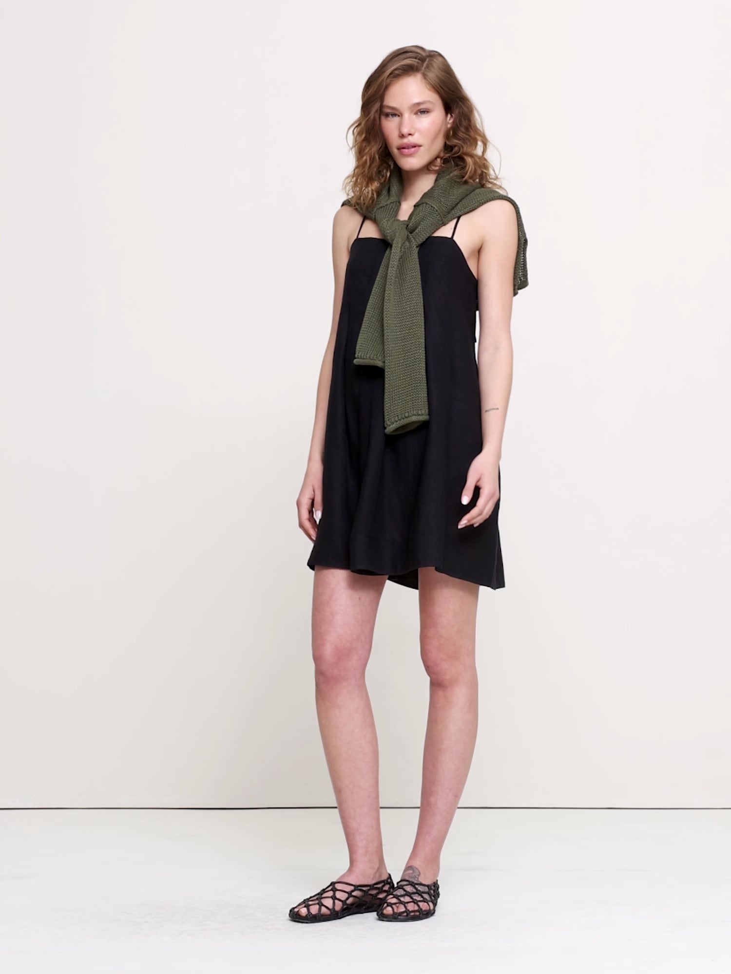 Banana Republic Women's Linen Mini Dress Black Size XXS Banana Republic Women's Linen Mini Dress Black Size XXS
