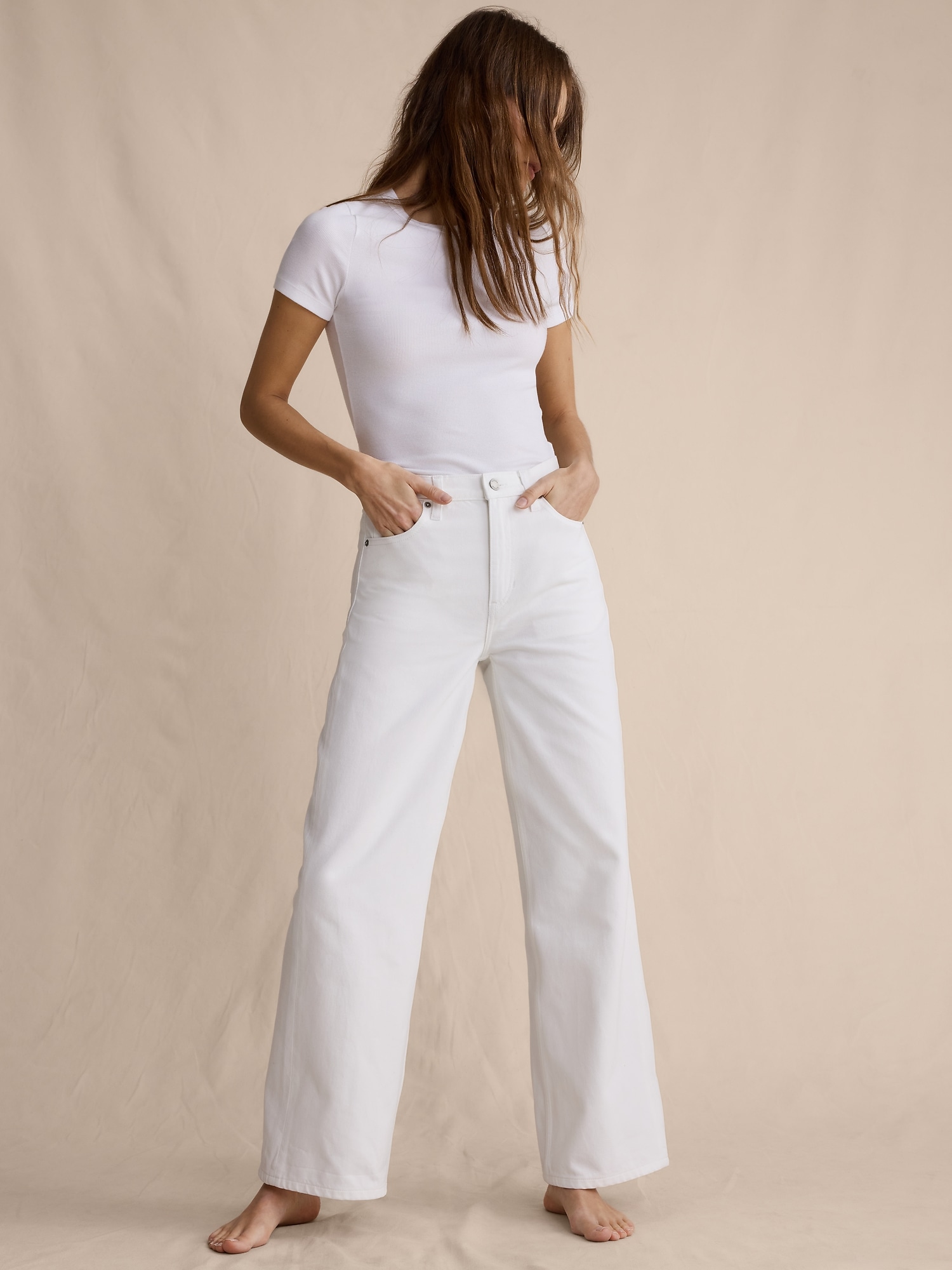 Image number 5 showing, The Icon Classic Wide-Leg Crop Jean