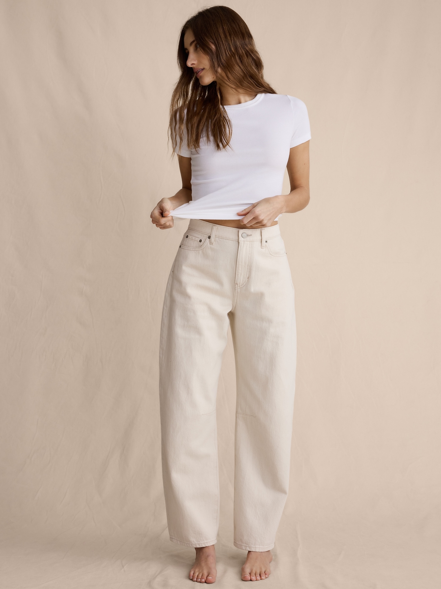 Image number 5 showing, Mid-Rise Barrel Ankle Jean
