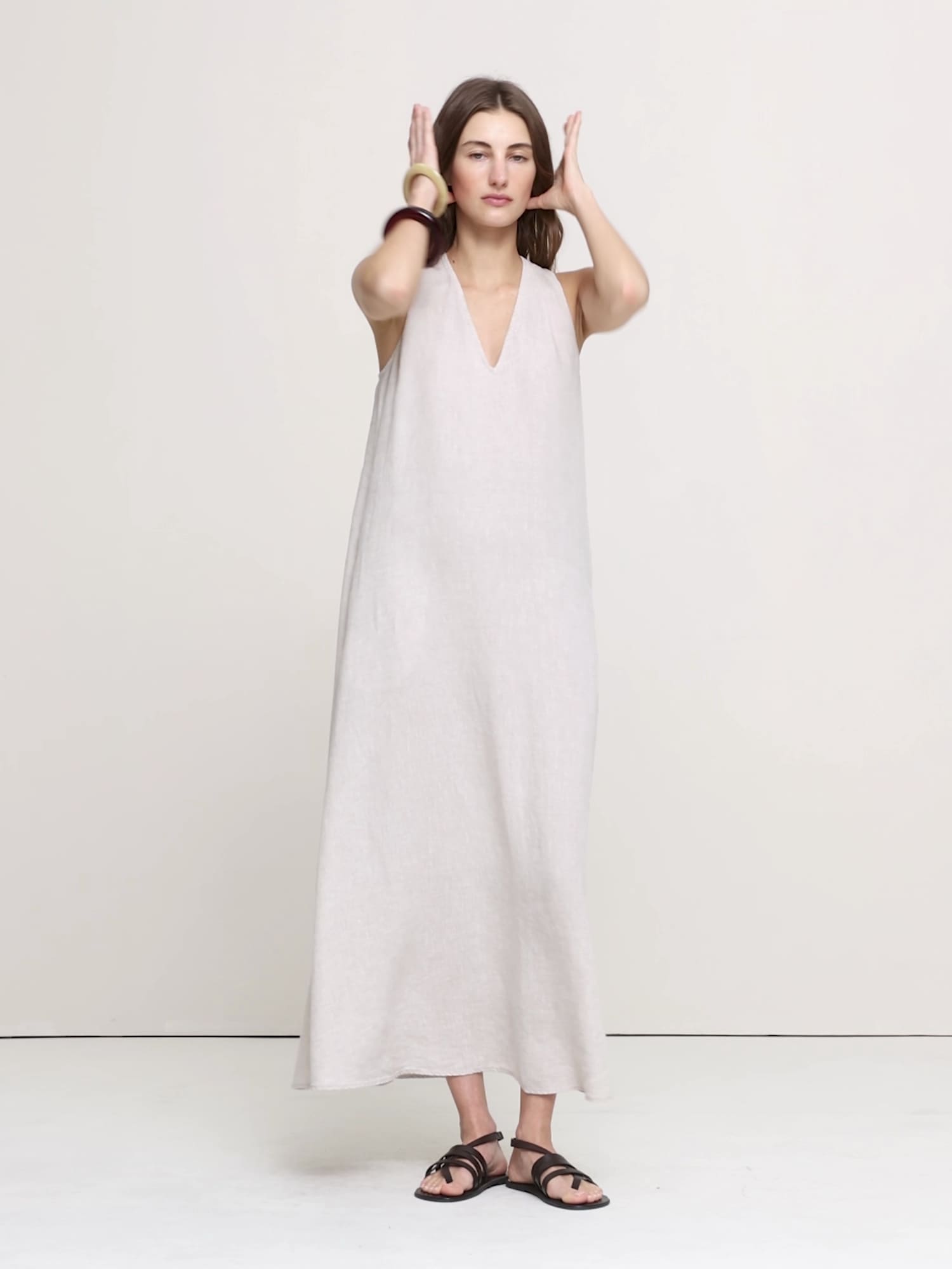 Linen Halter Maxi Dress | Banana Republic