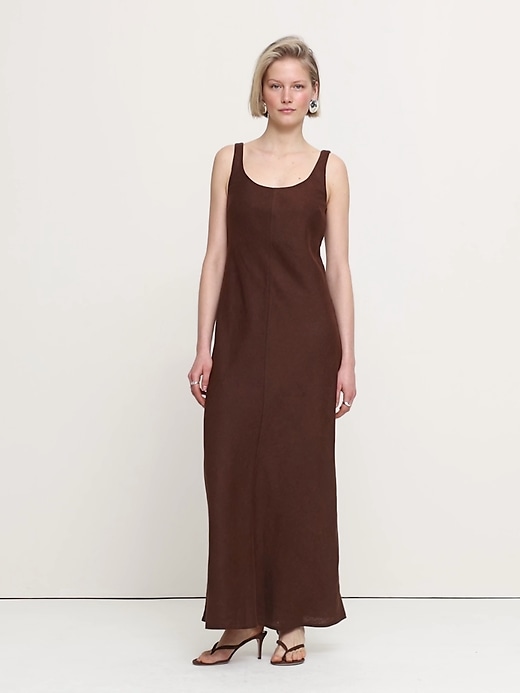 linen evening dresses for women Shall Collar Linen Dress, Maxi Wrap Linen Dress, Summer Linen Dress, Gray Linen Maxi Dress, Plus Size Wrap Dress, Boho Plus Size Linen Dress, S / main image 1