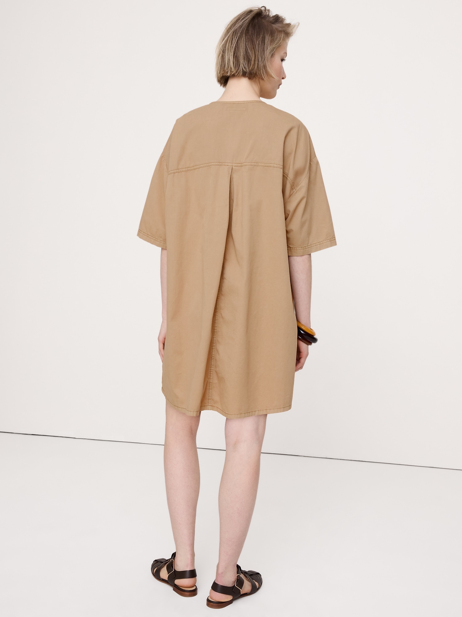 Image number 5 showing, Cotton-Twill Pocket Mini Dress