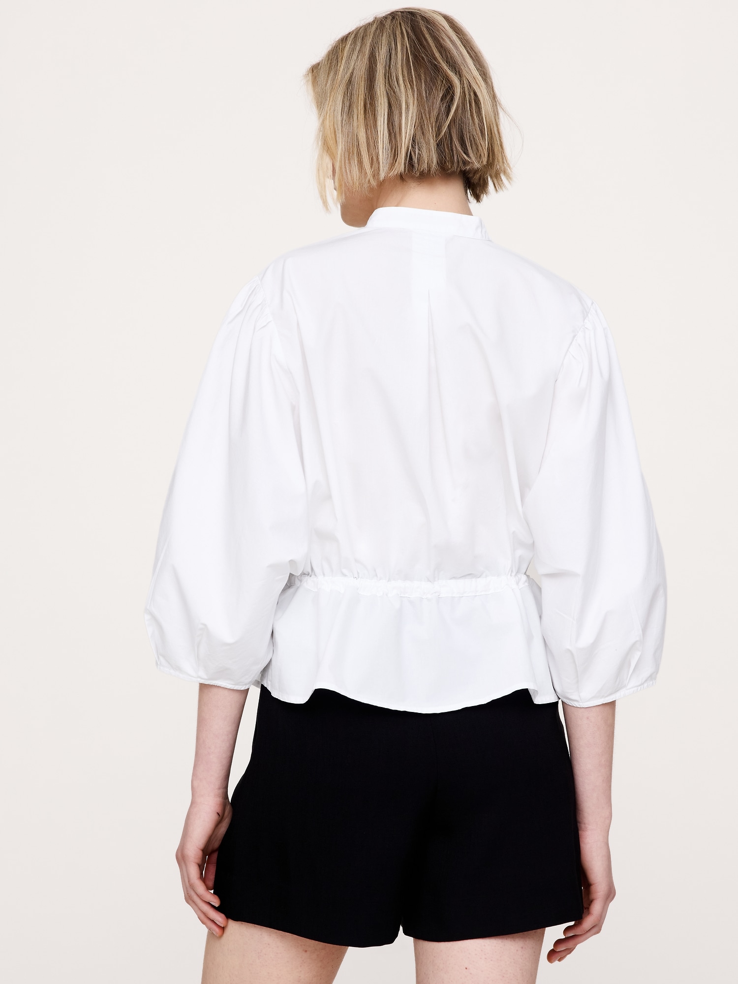 Image number 2 showing, Cotton Poplin Tie-Waist Top