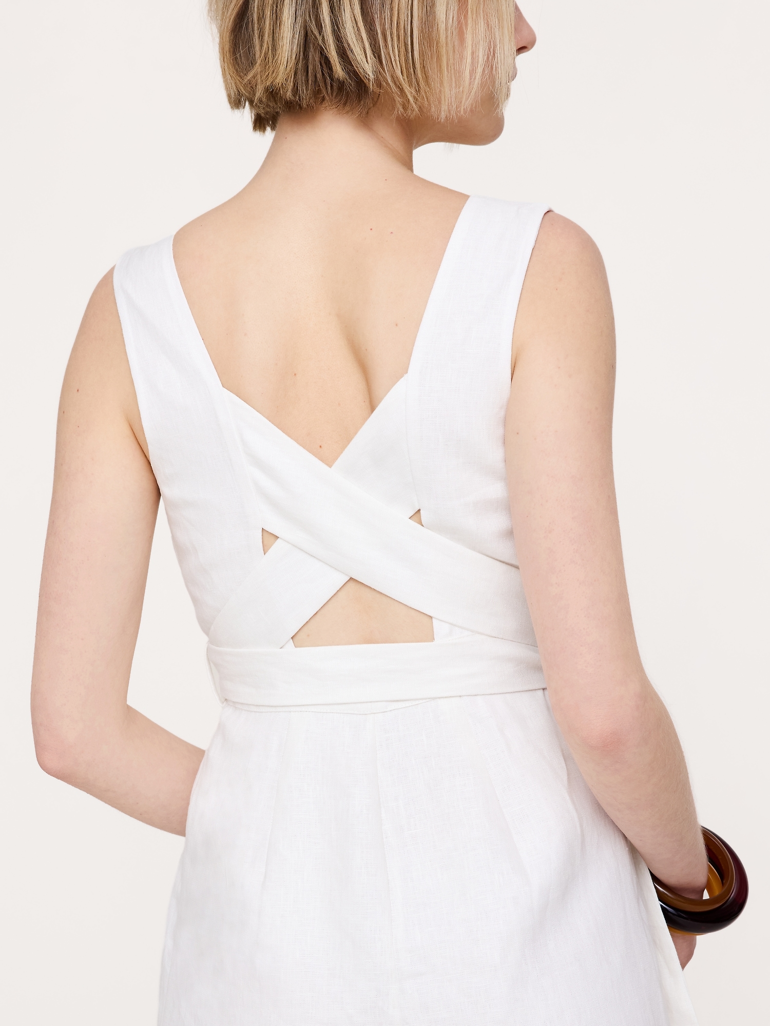 Image number 6 showing, Linen Crossback Maxi Dress