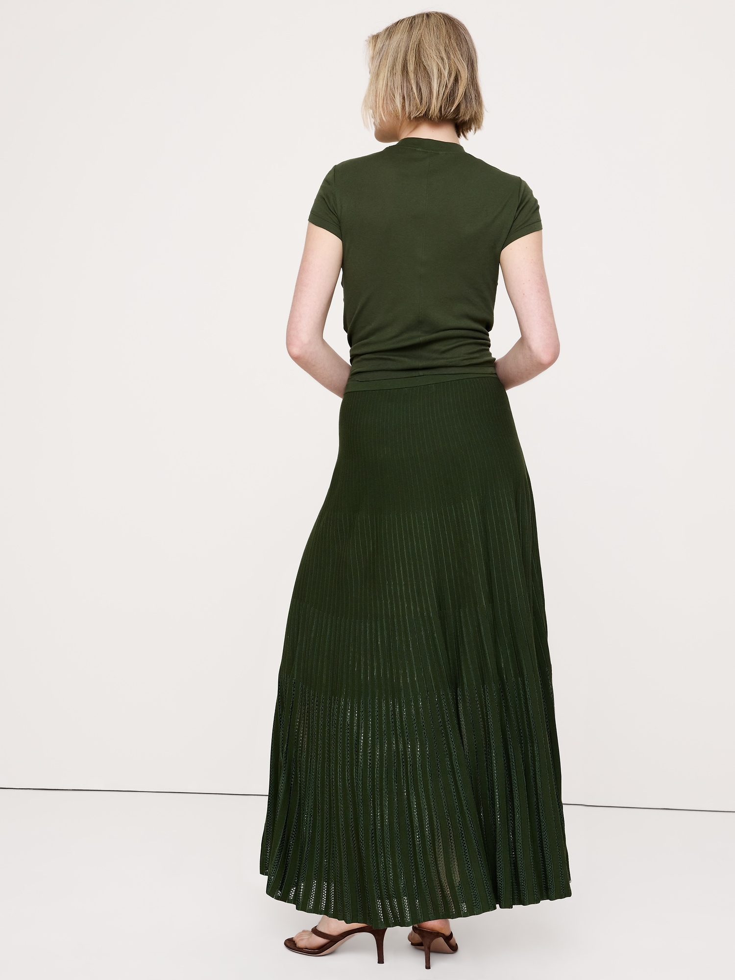 Image number 3 showing, Sculpted Eyelet Maxi Skirt