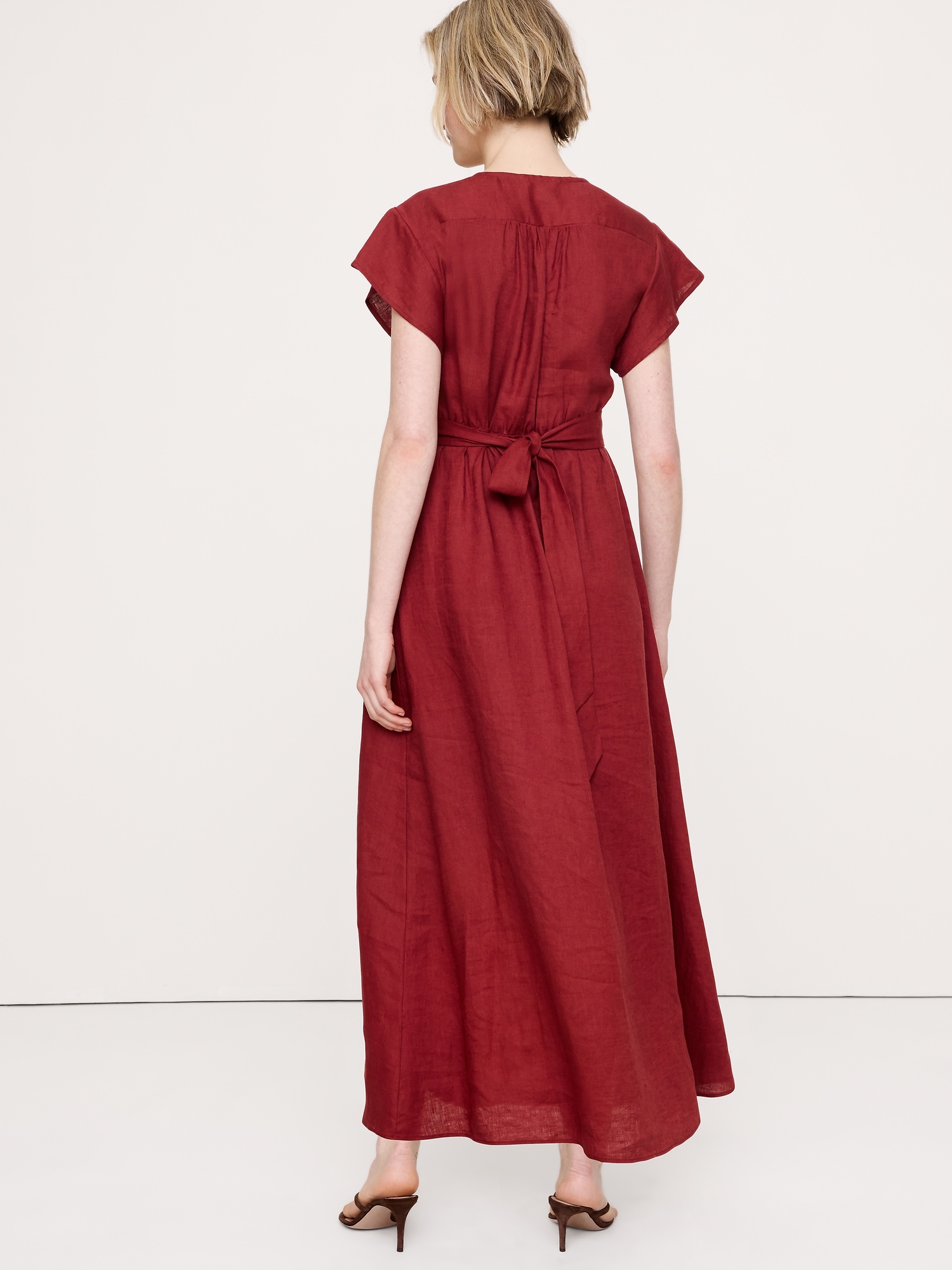Image number 3 showing, Linen Side-Tie Maxi Dress