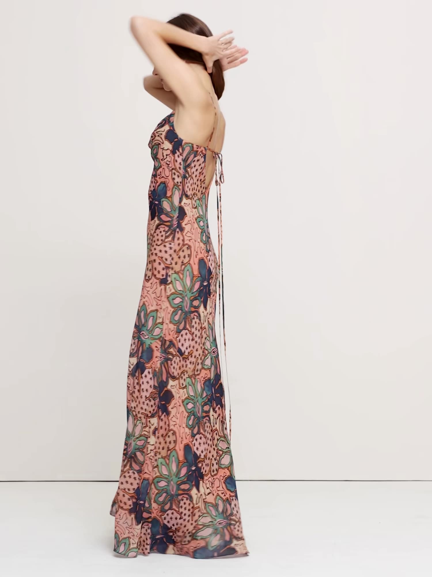 Bias-Cut Georgette Slip Maxi Dress - thumbnail 7