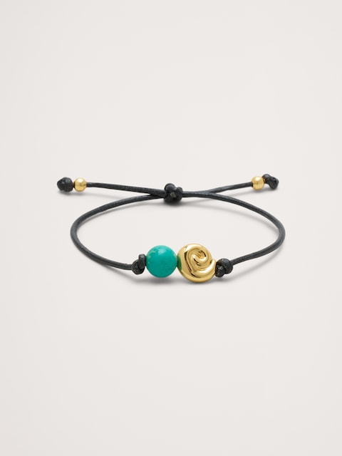 Metallic Stone Cord Bracelet