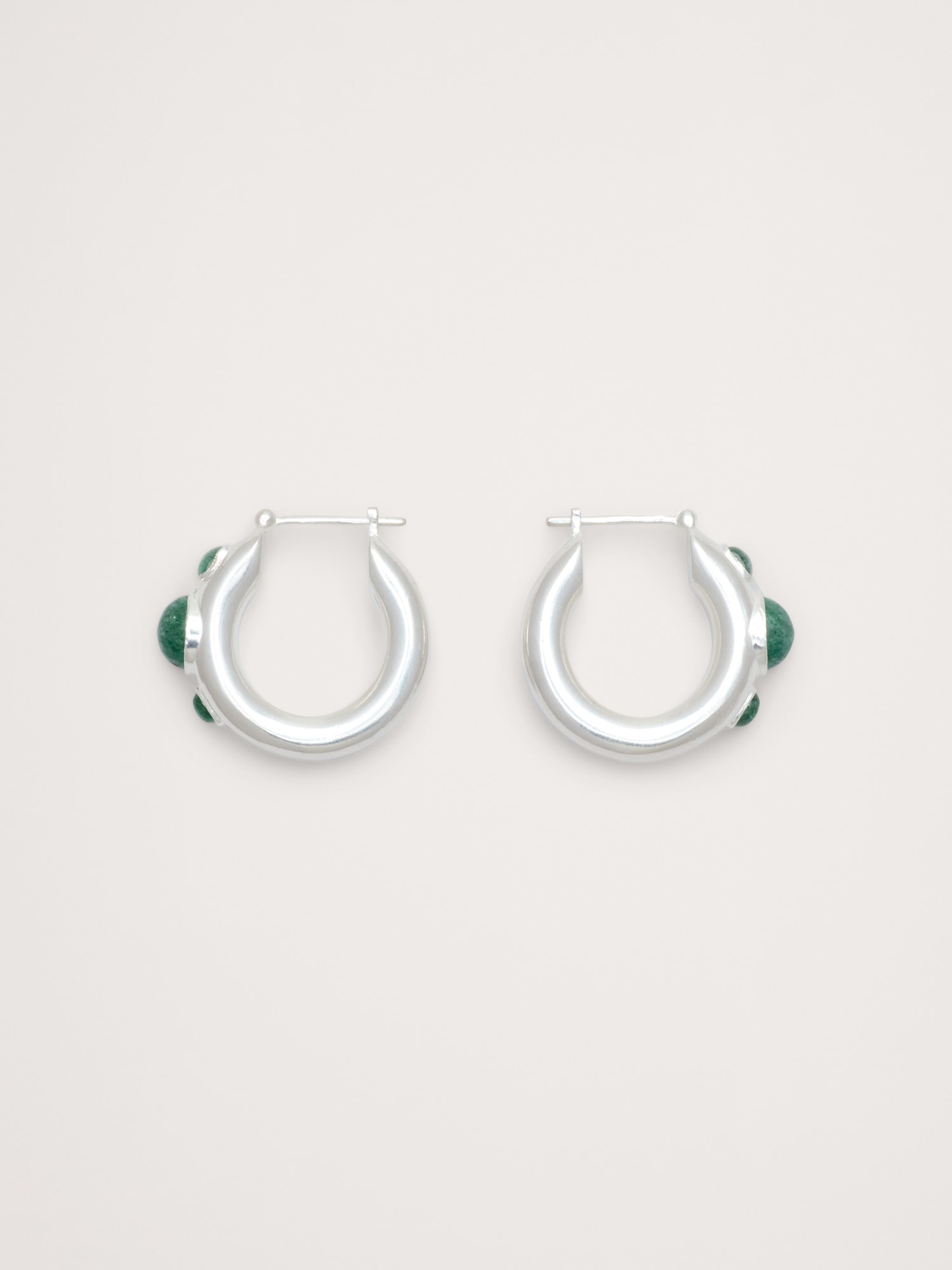 Image number 1 showing, Stone Studded Hoops