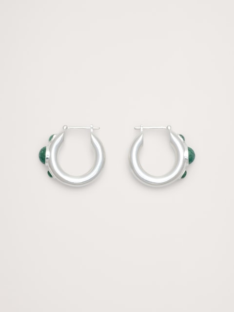 Stone Studded Hoops