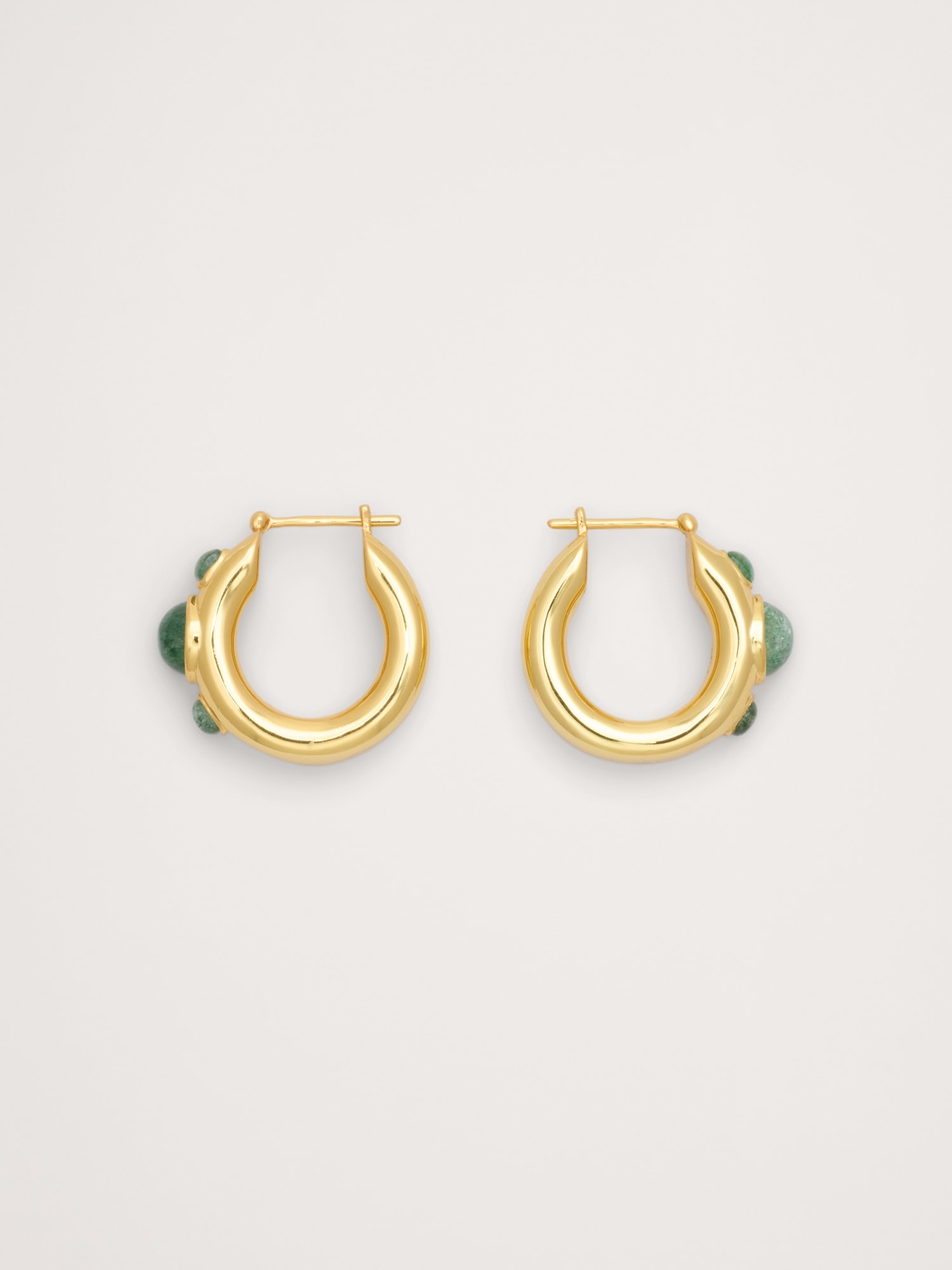 Image number 1 showing, Stone Studded Hoops