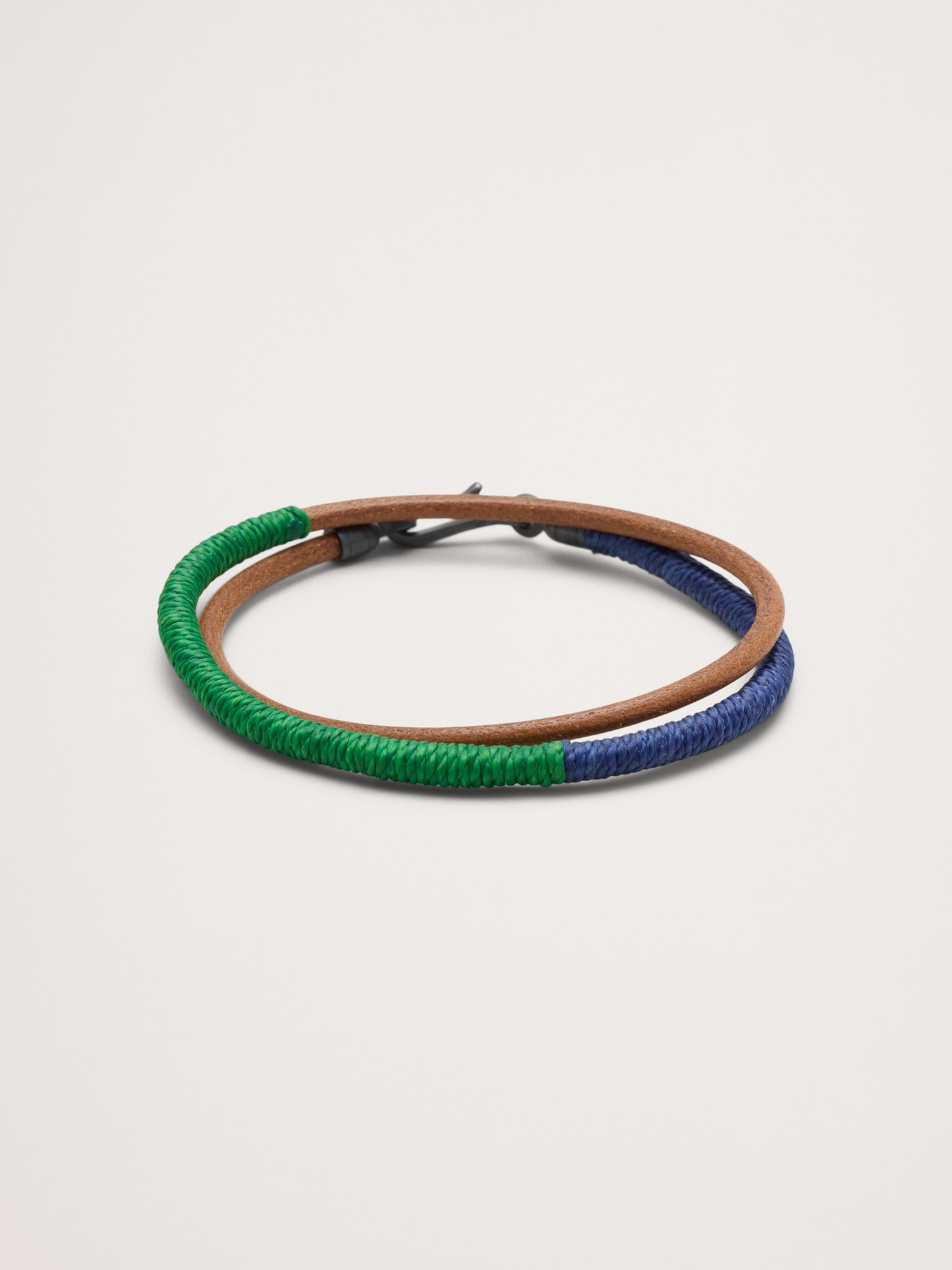 Image number 1 showing, Color-Blocked Leather Double Wrap Bracelet By Caputo & Co