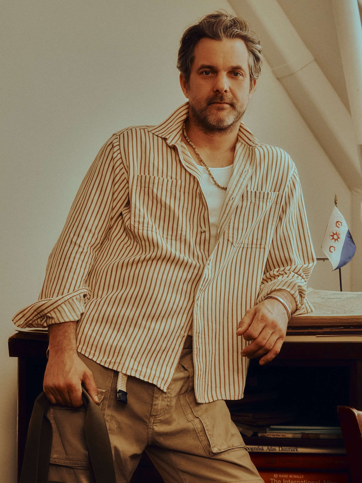 Archive Reissue Ticking Shirt in Cotton-Hemp from Banana Republic - $150