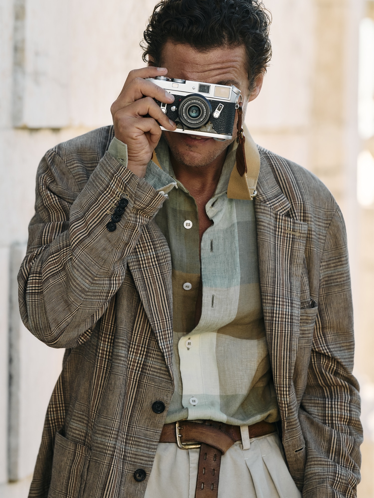 Image number 8 showing, Italian Plaid Cotton-Linen Blazer