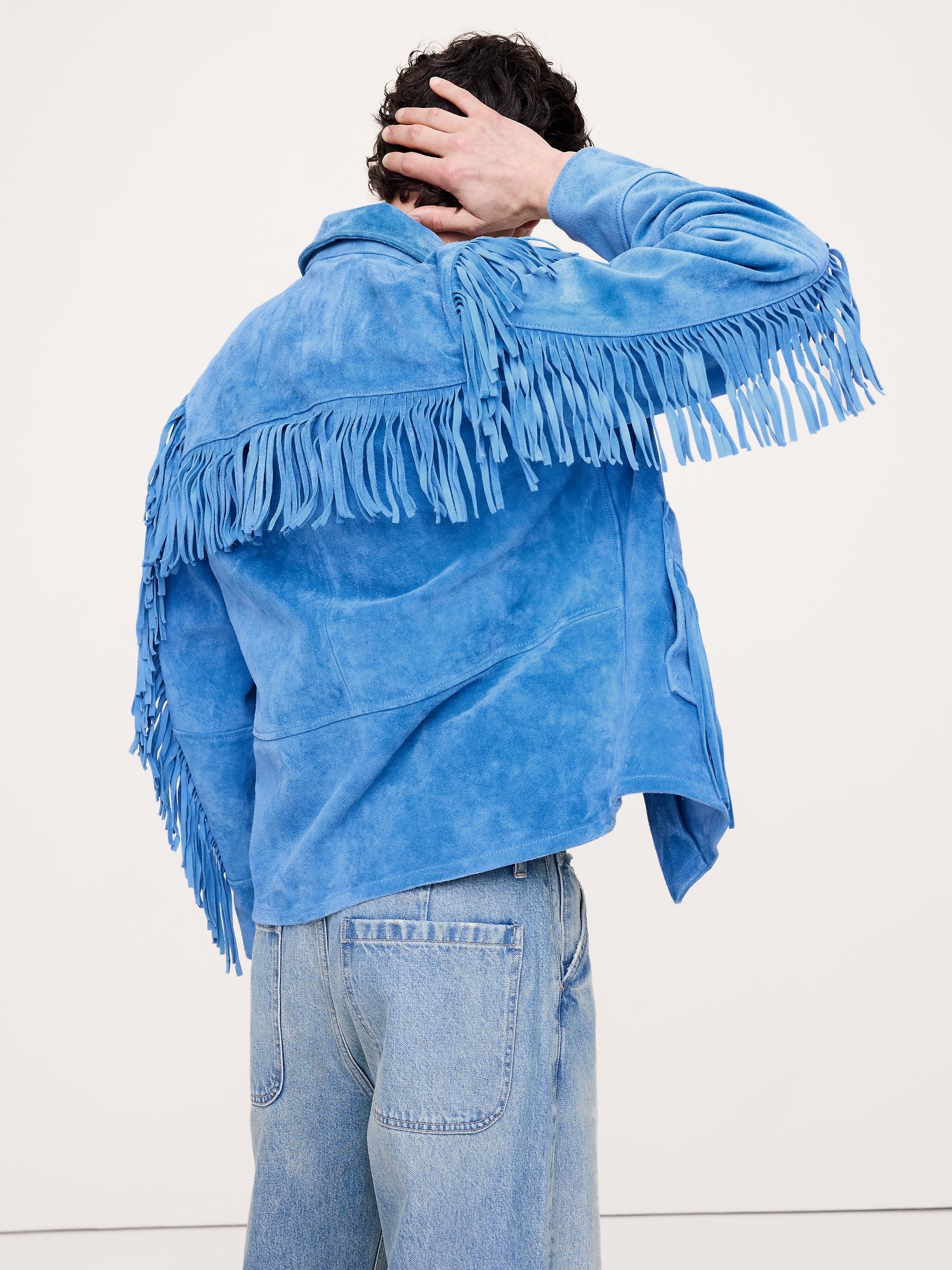 Image number 3 showing, Suede Fringe Jacket