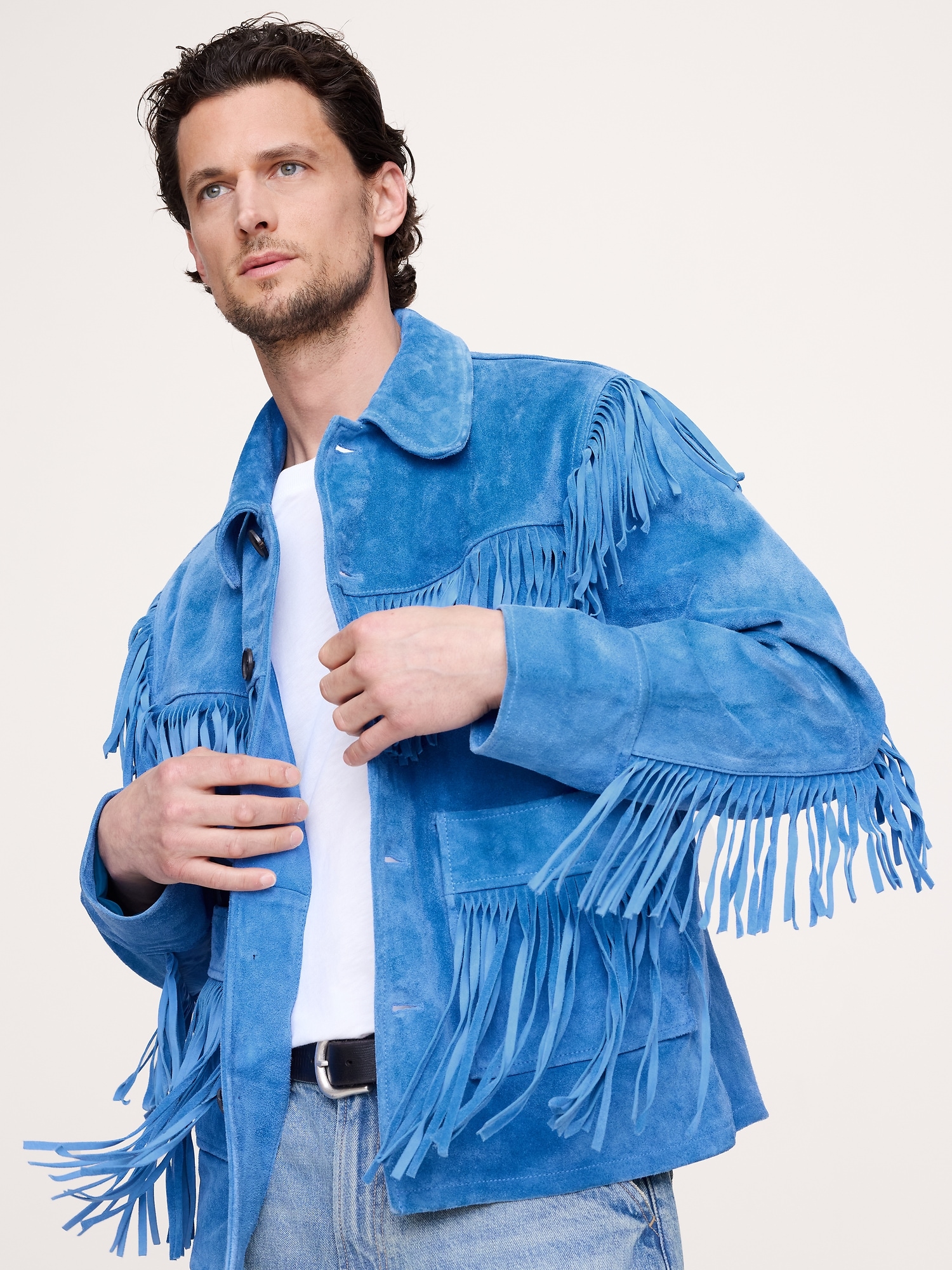 Image number 4 showing, Suede Fringe Jacket