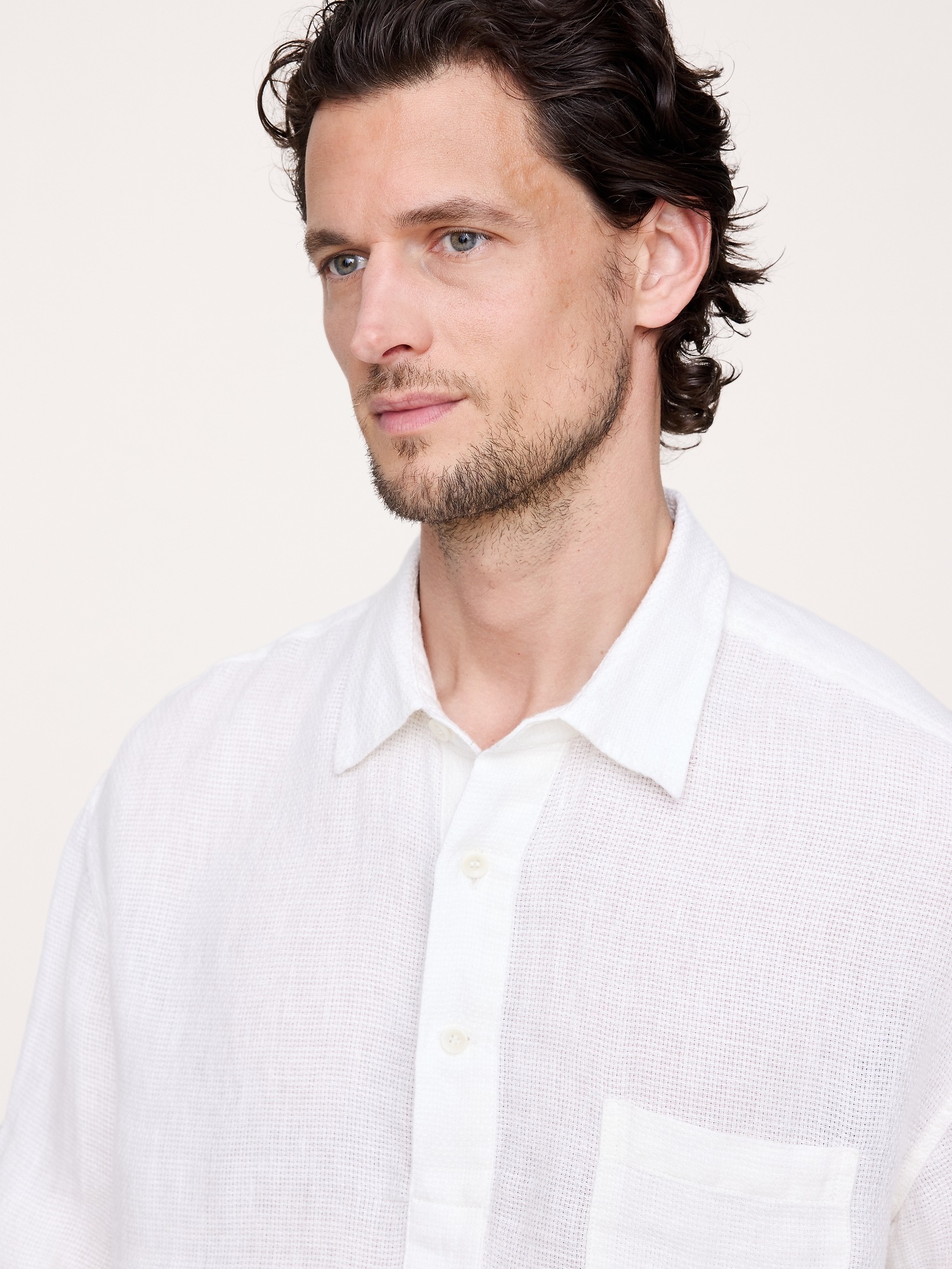Image number 3 showing, Relaxed-Fit Linen Popover Shirt