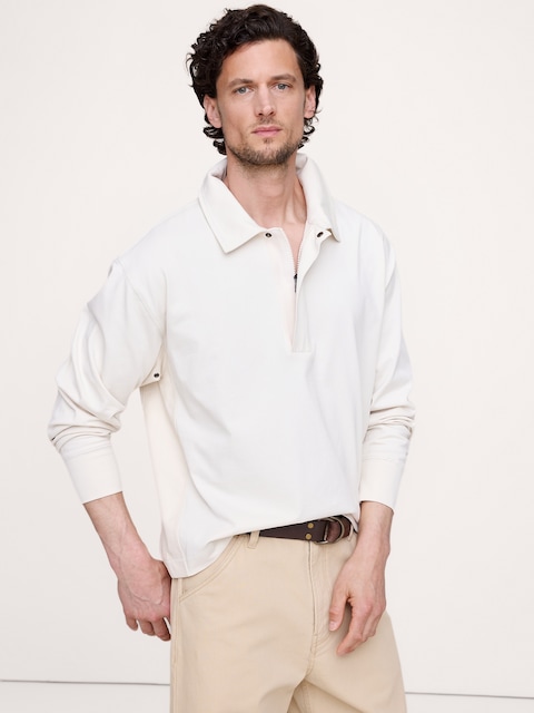 Cotton Quarter-Zip Sweatshirt