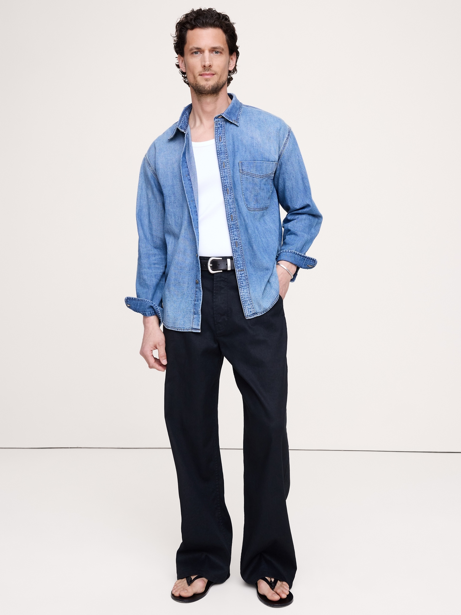 Image number 1 showing, Relaxed-Fit Denim Shirt