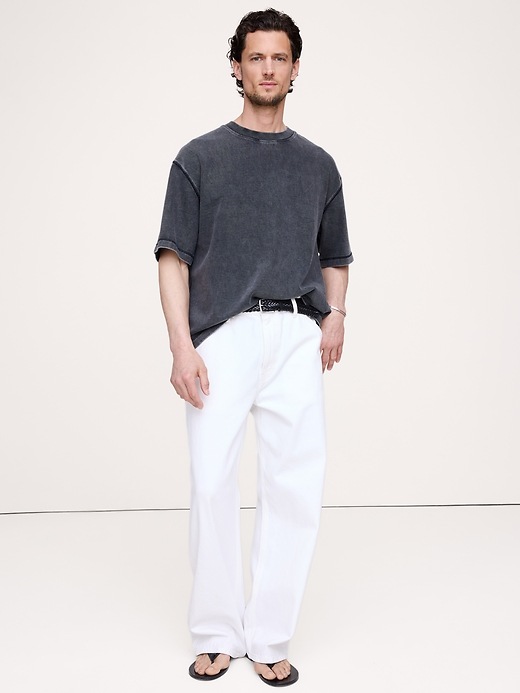 Sueded Cotton Boxy Tee