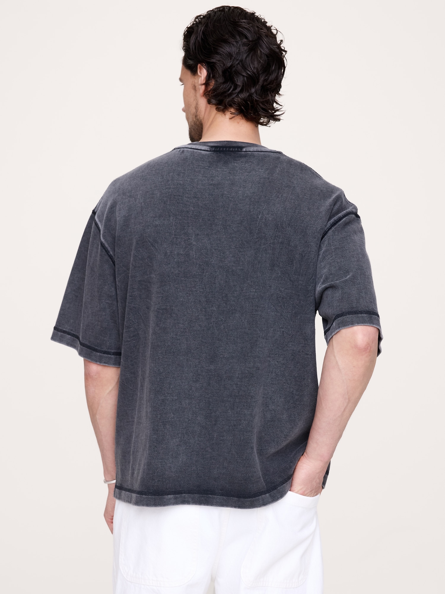 Image number 2 showing, Sueded Cotton Boxy Tee