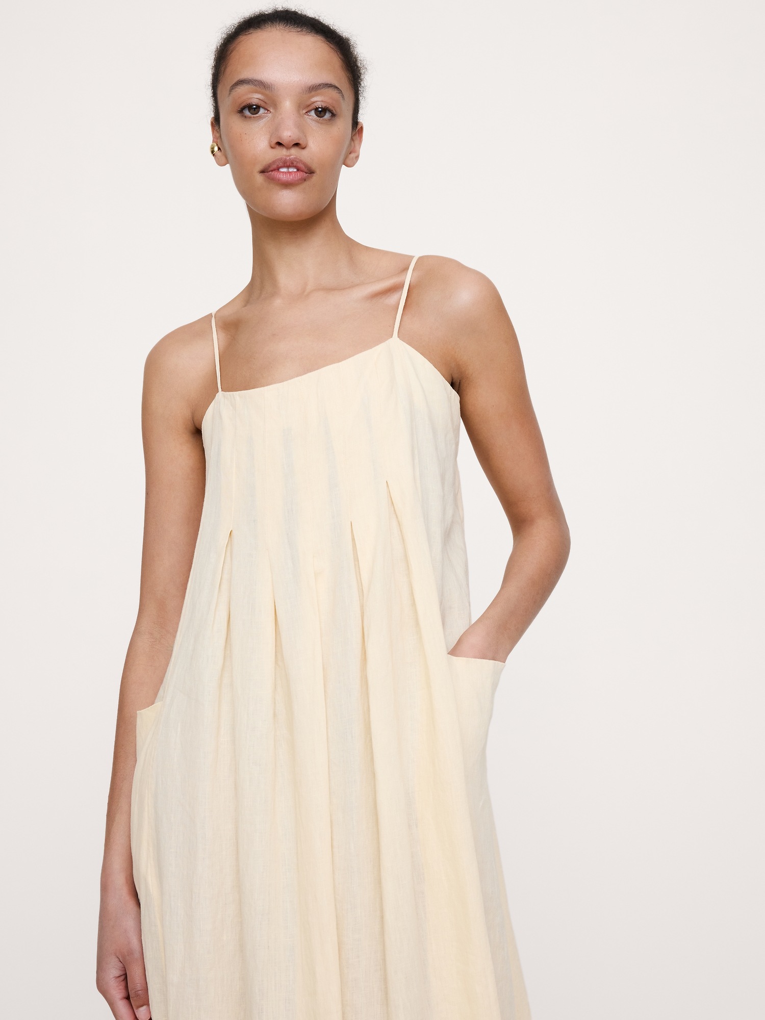Image number 3 showing, Linen Trapeze Dress