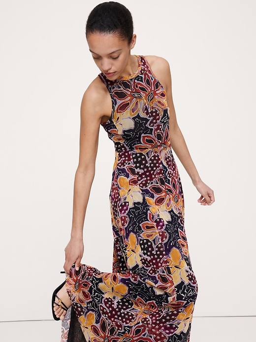 Mesh Tank Maxi Dress | Banana Republic