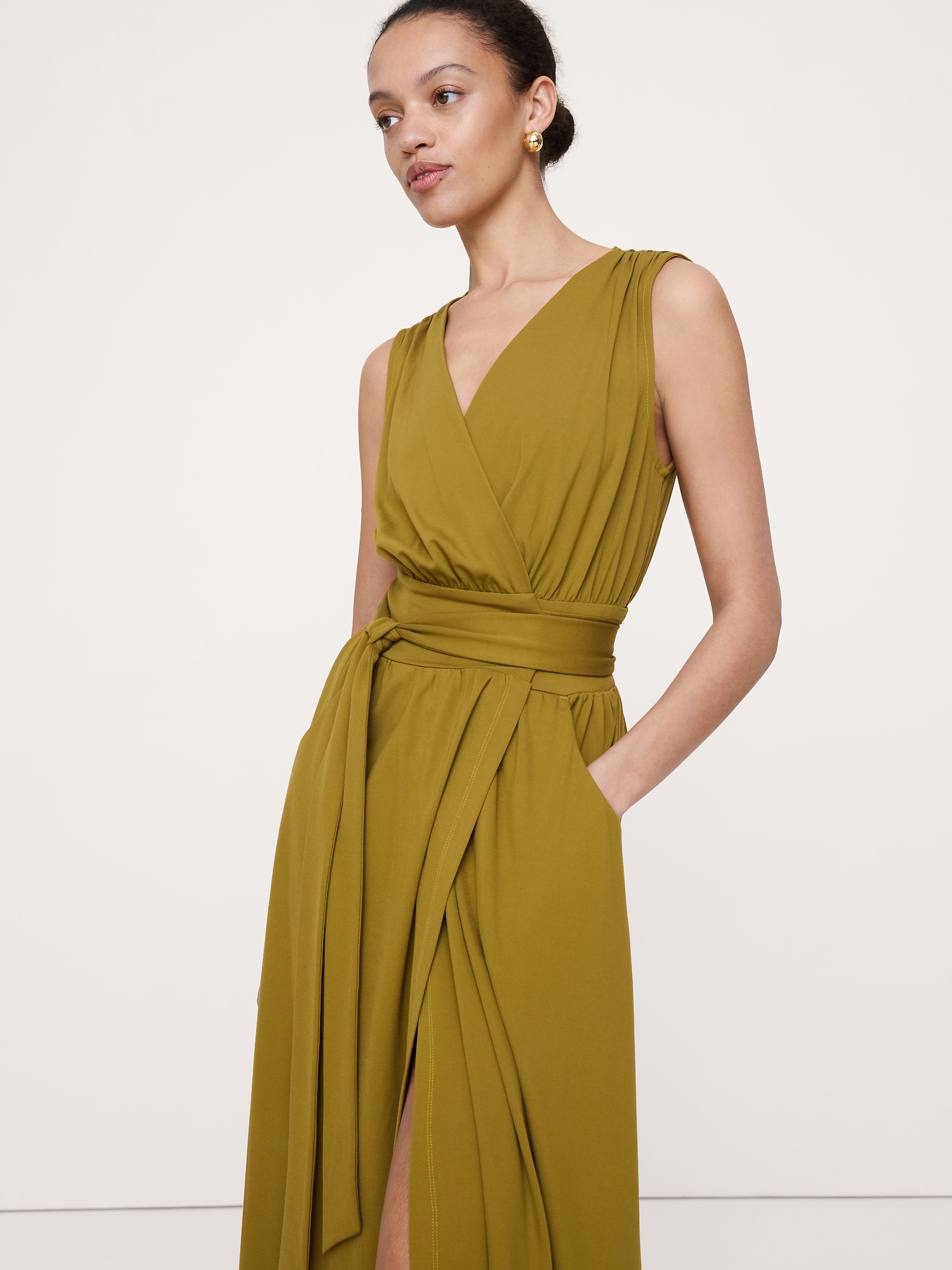 Image number 4 showing, Knit Wrap Maxi Dress