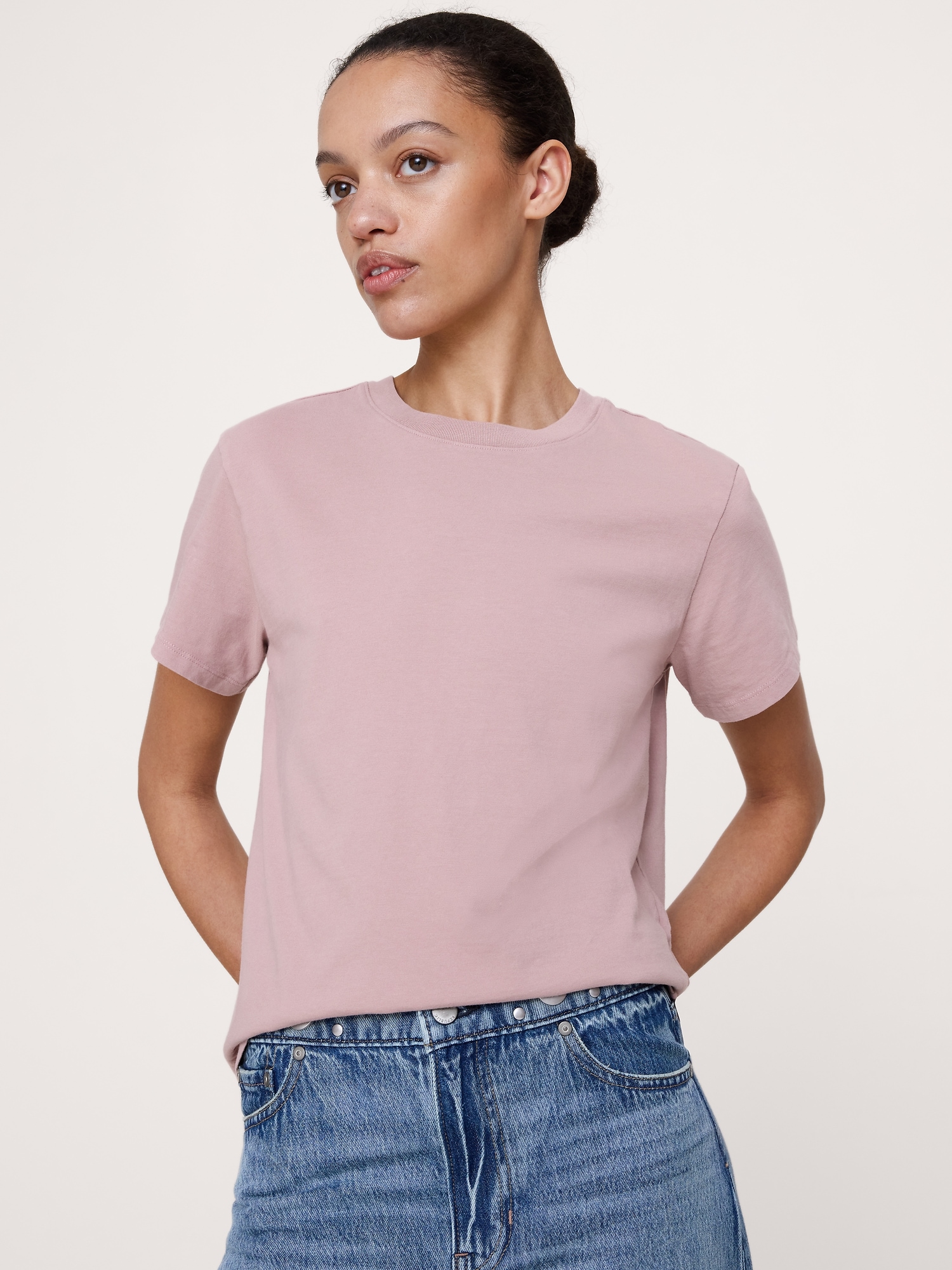 Image number 1 showing, Vintage Cotton Crew-Neck T-Shirt