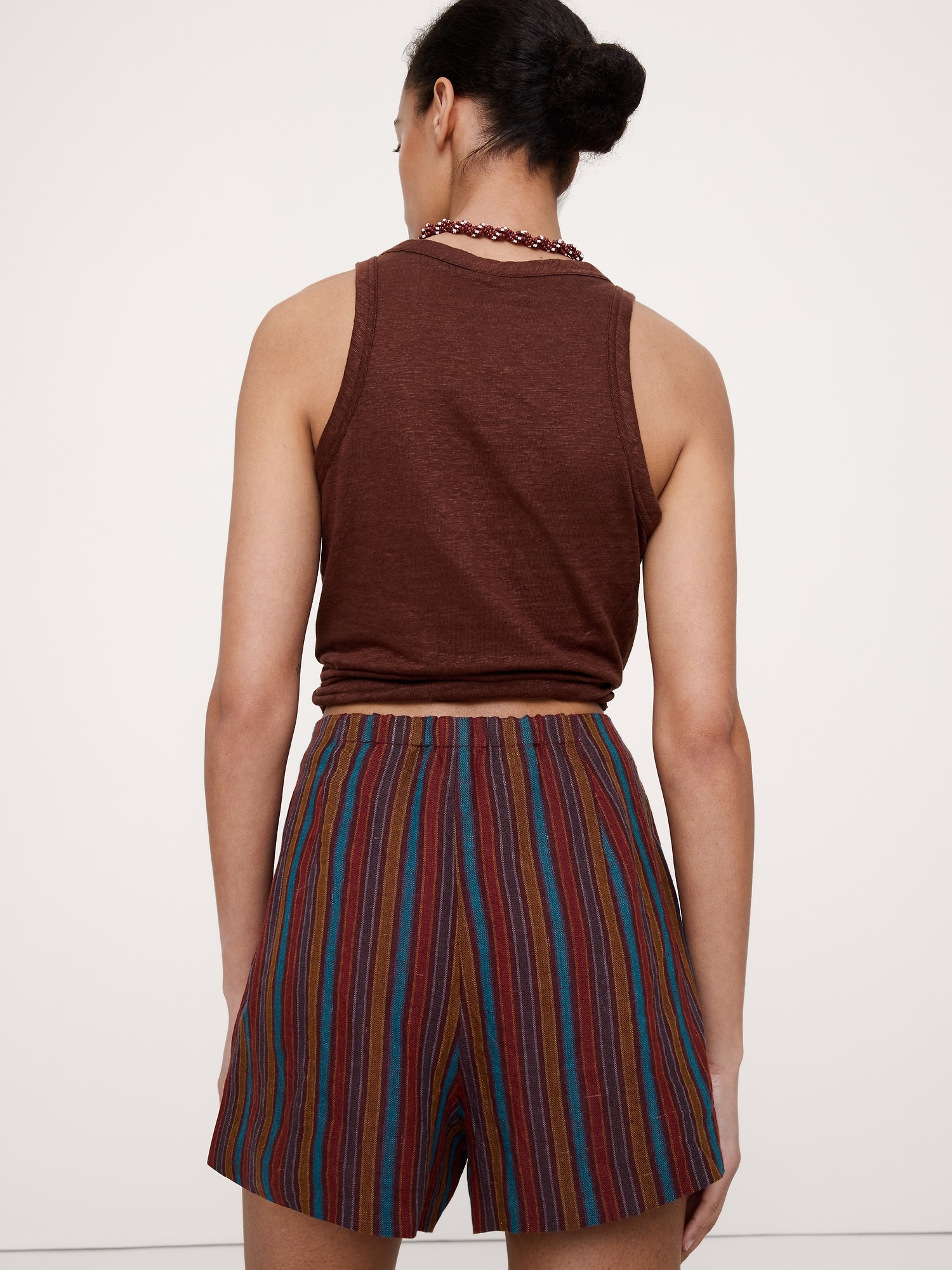 Image number 7 showing, High-Rise 3" Linen Short