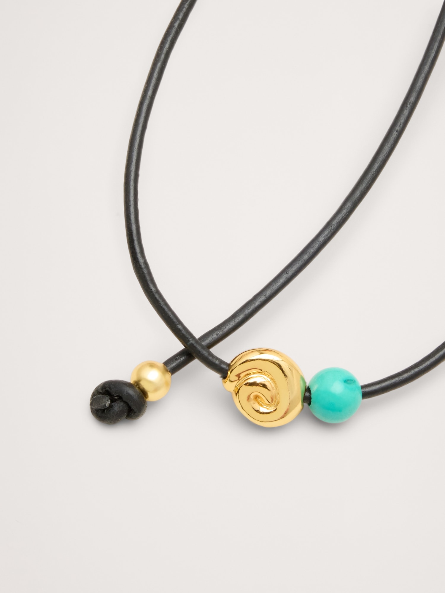 Image number 2 showing, Metallic Stone Cord Necklace