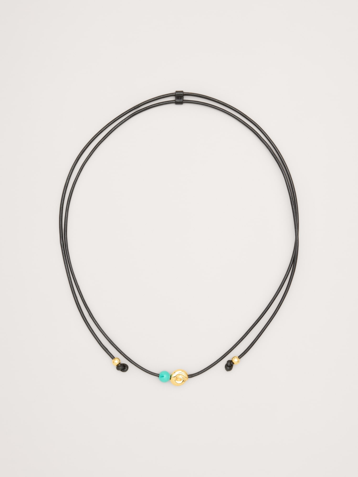 Image number 1 showing, Metallic Stone Cord Necklace