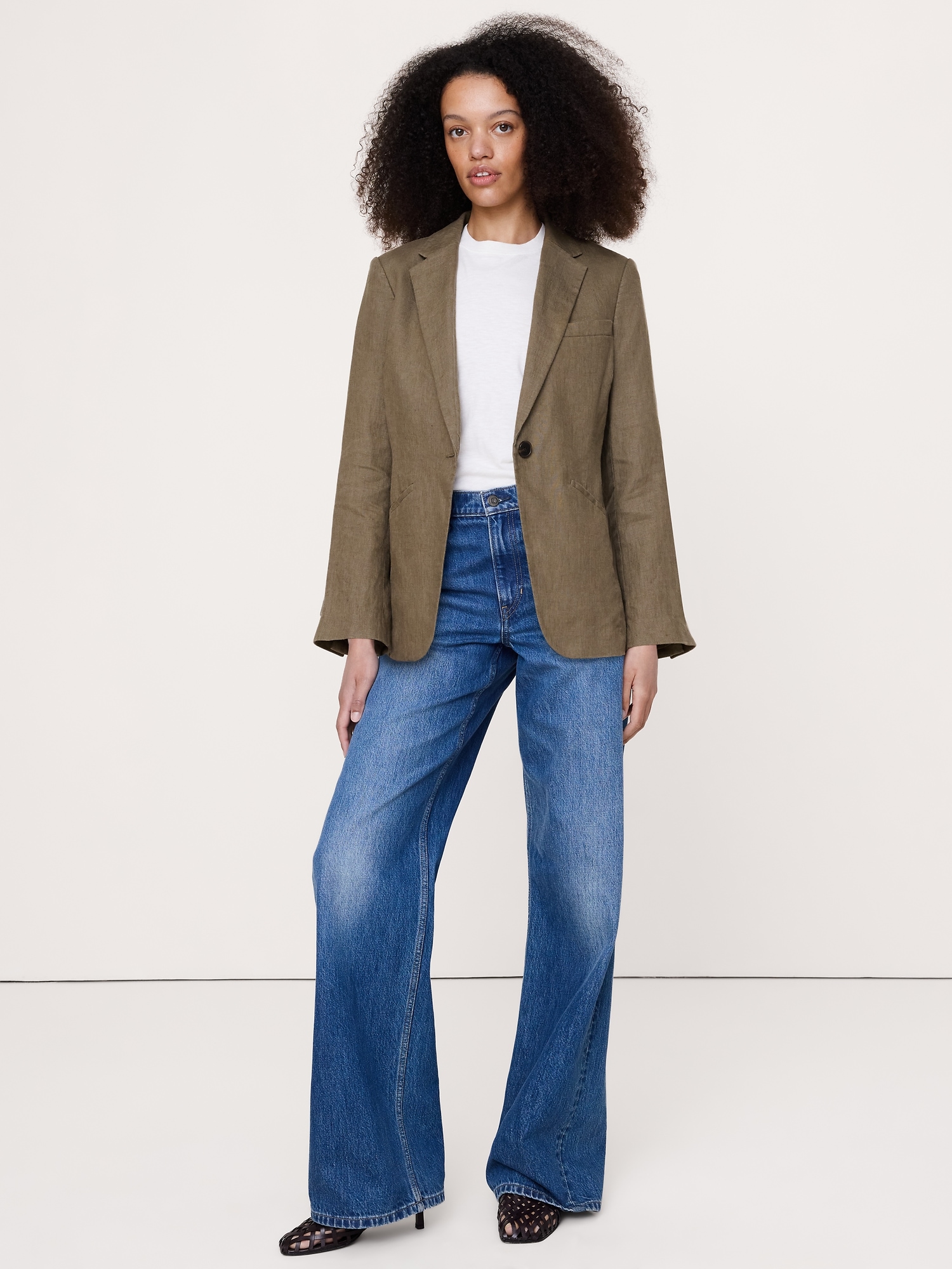 Image number 1 showing, Slim Linen Blazer
