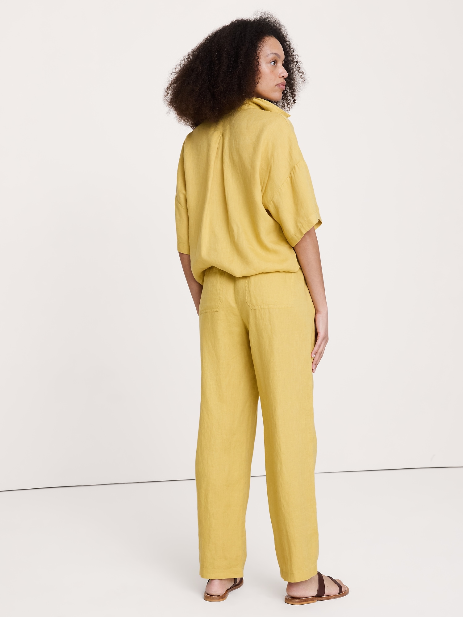 Image number 2 showing, The Getaway Straight-Leg Pull-On Pant in Linen