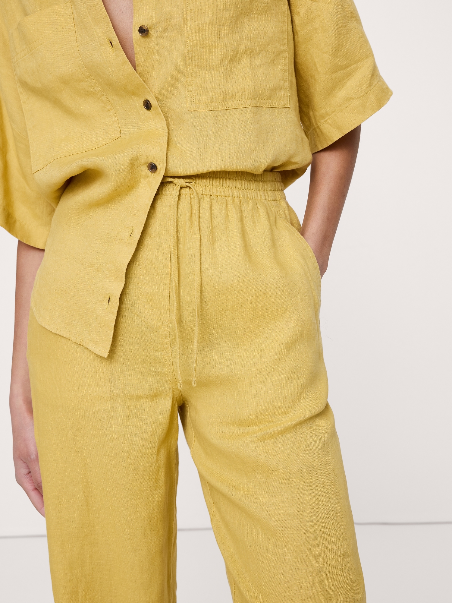 Image number 3 showing, The Getaway Straight-Leg Pull-On Pant in Linen