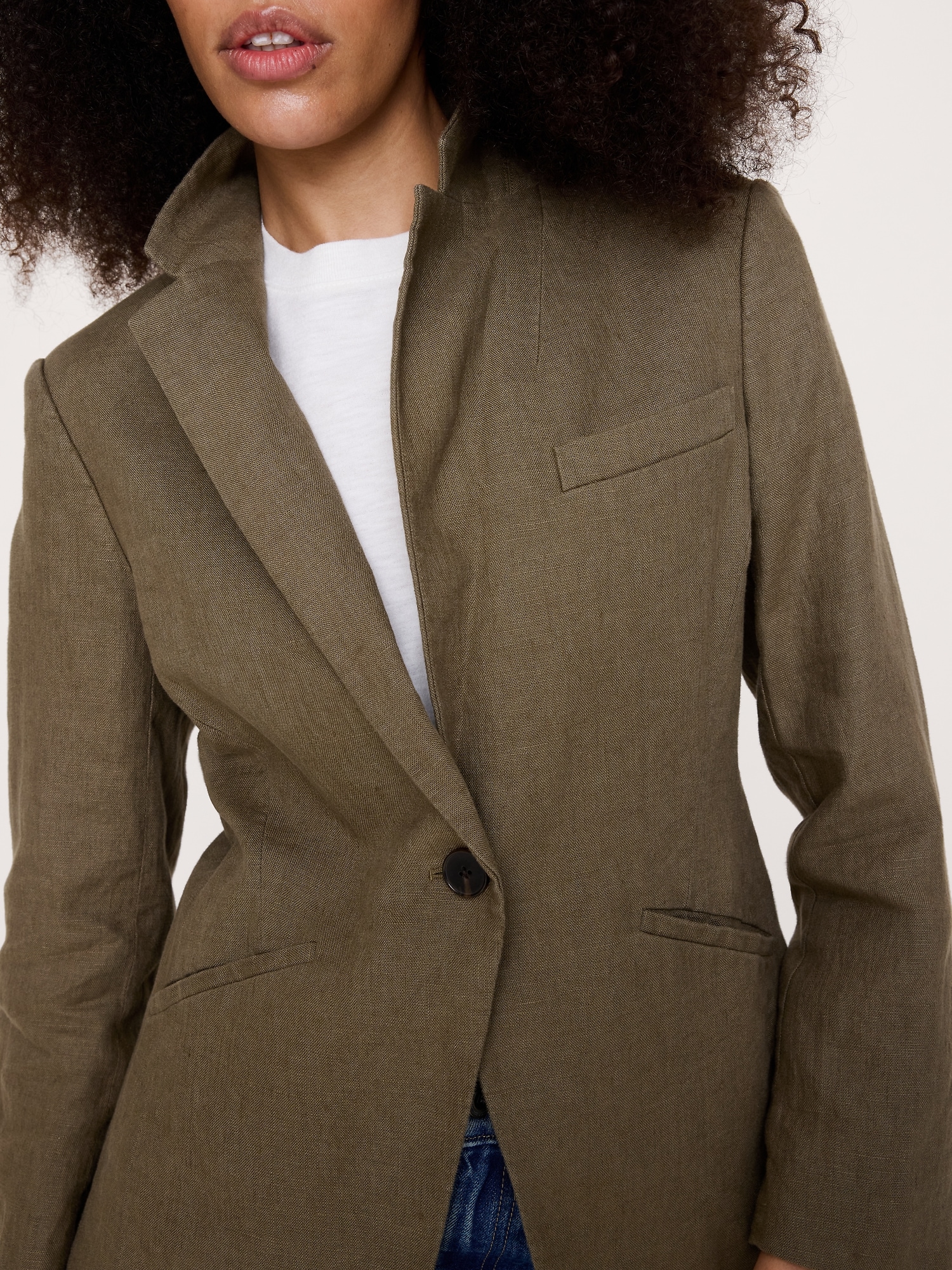 Image number 4 showing, Slim Linen Blazer