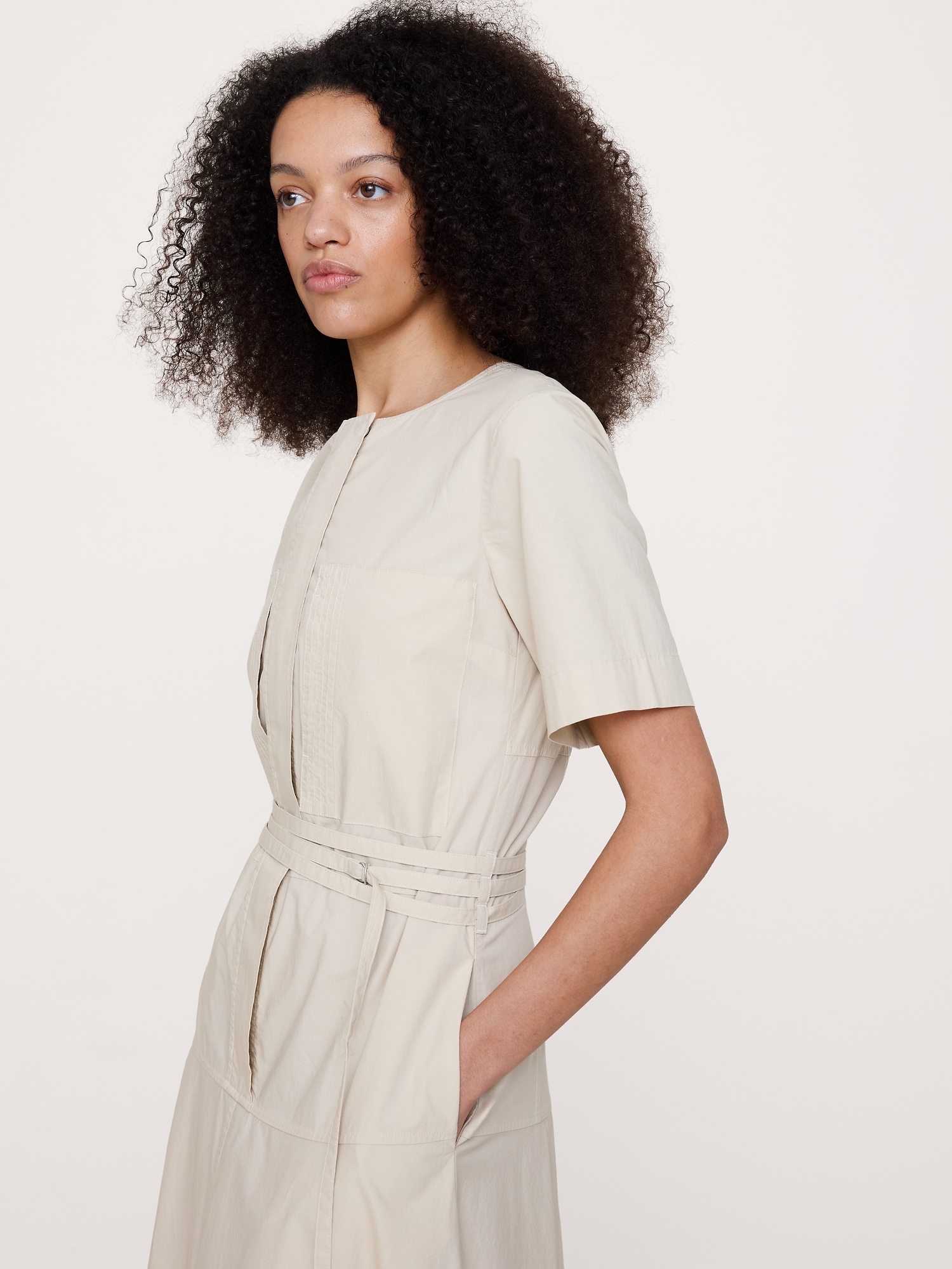 Image number 6 showing, Cotton Poplin Shirt Dress