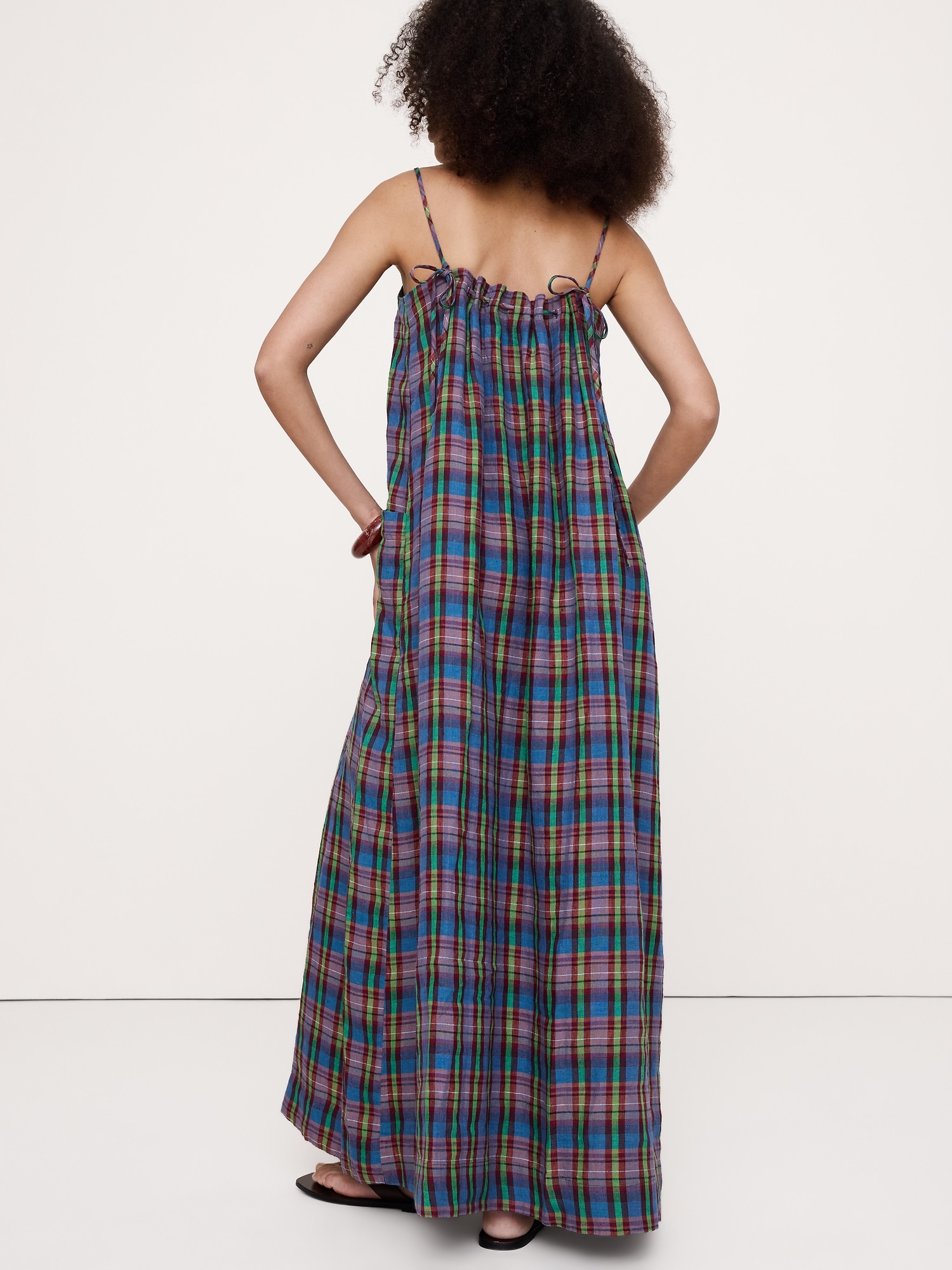 Image number 2 showing, Linen Trapeze Dress