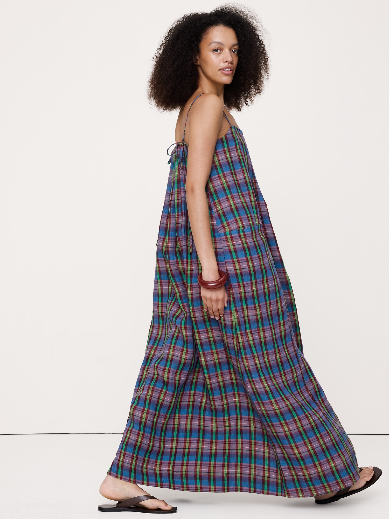 Image number 3 showing, Linen Trapeze Dress