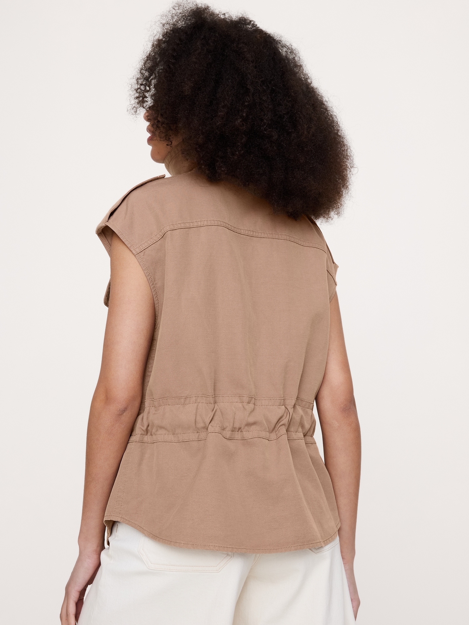 Image number 2 showing, TENCEL™-Cotton-Linen Utility Vest