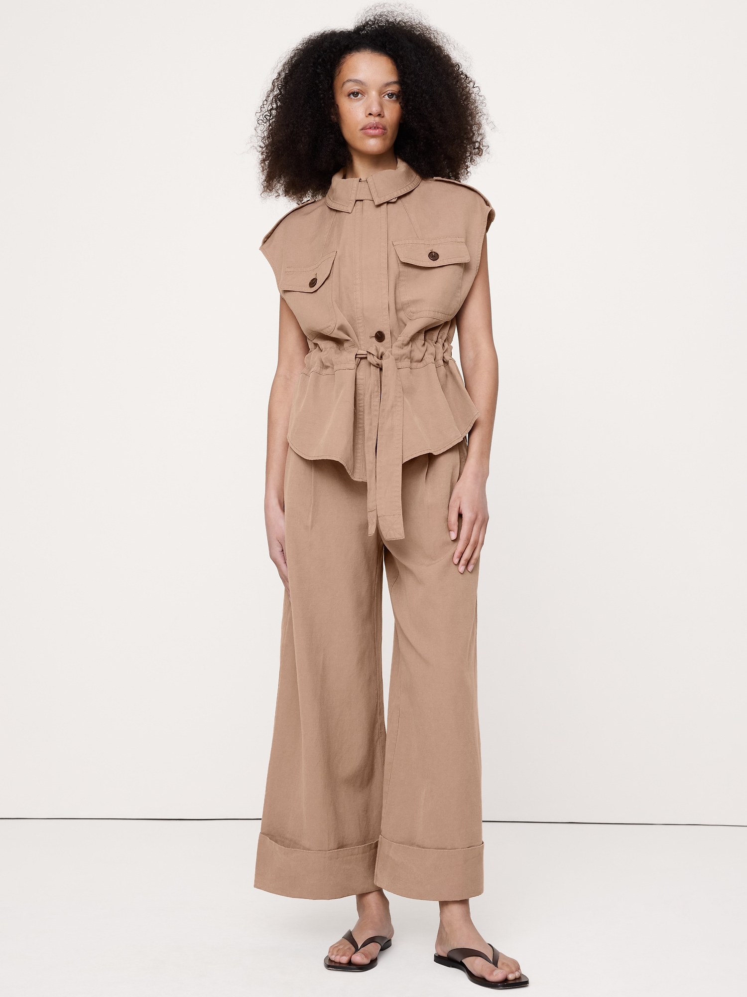 Image number 7 showing, TENCEL™-Cotton-Linen Utility Vest