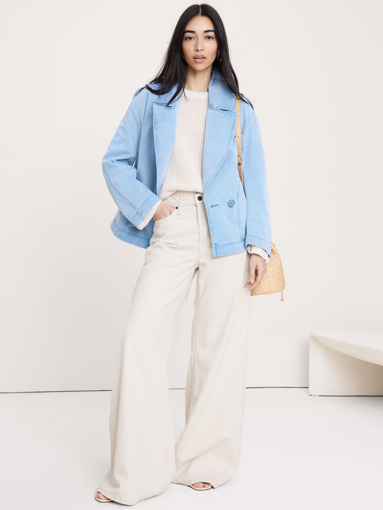Image number 1 showing, Cotton Twill Peacoat