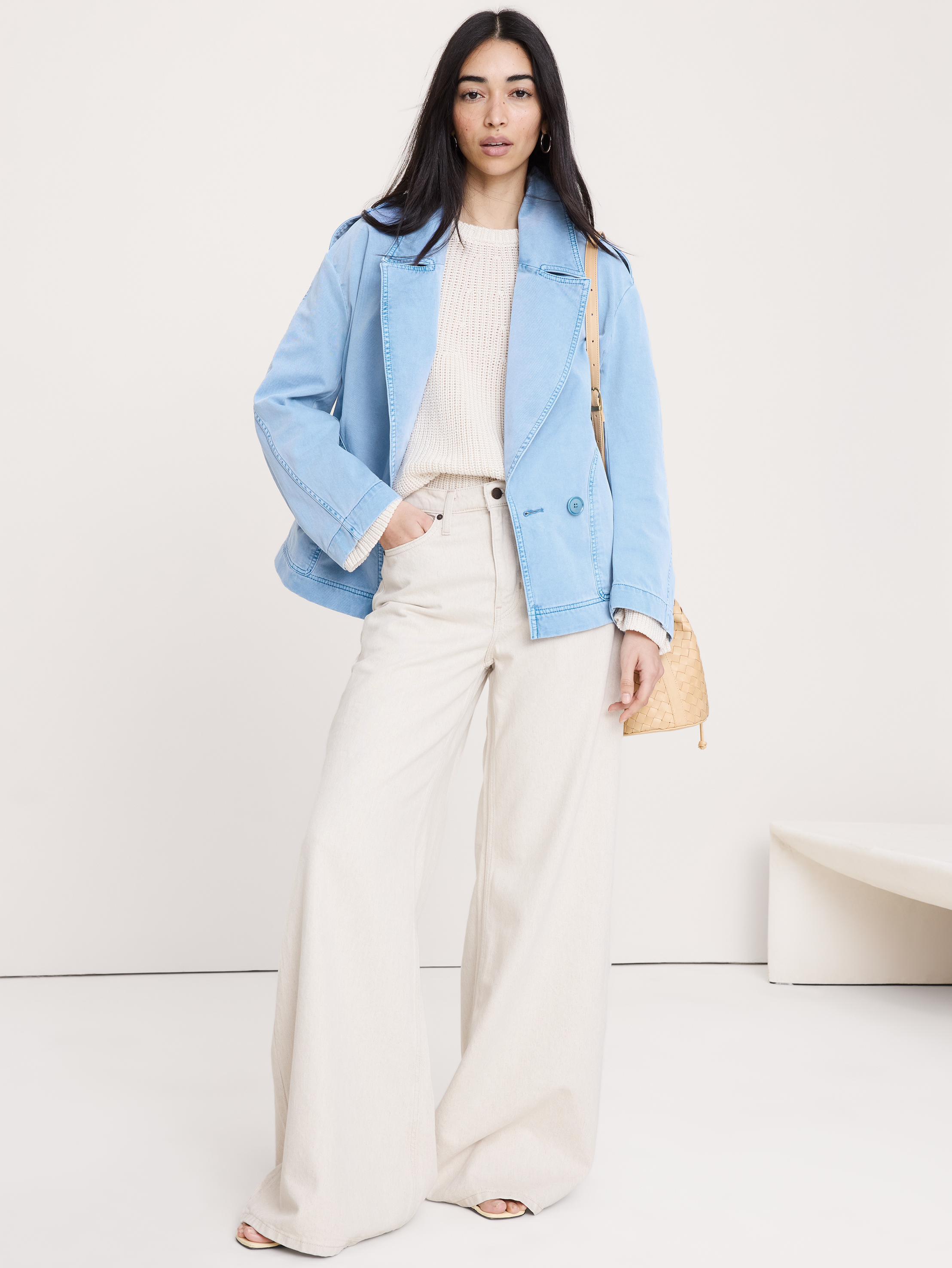Cotton Twill Peacoat