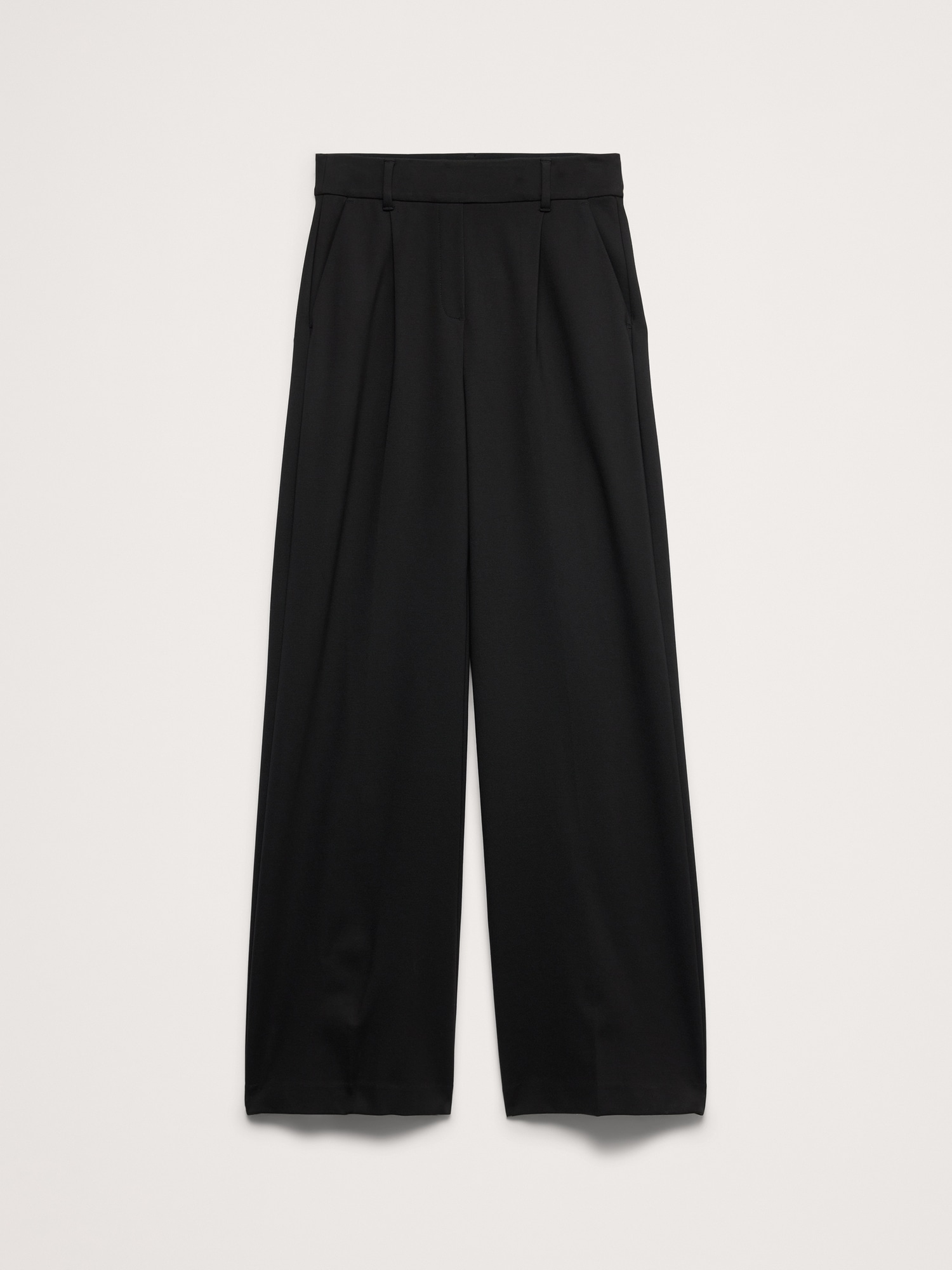 Image number 5 showing, High-Rise Wide-Leg Drapey Ponte Pull-On Pant